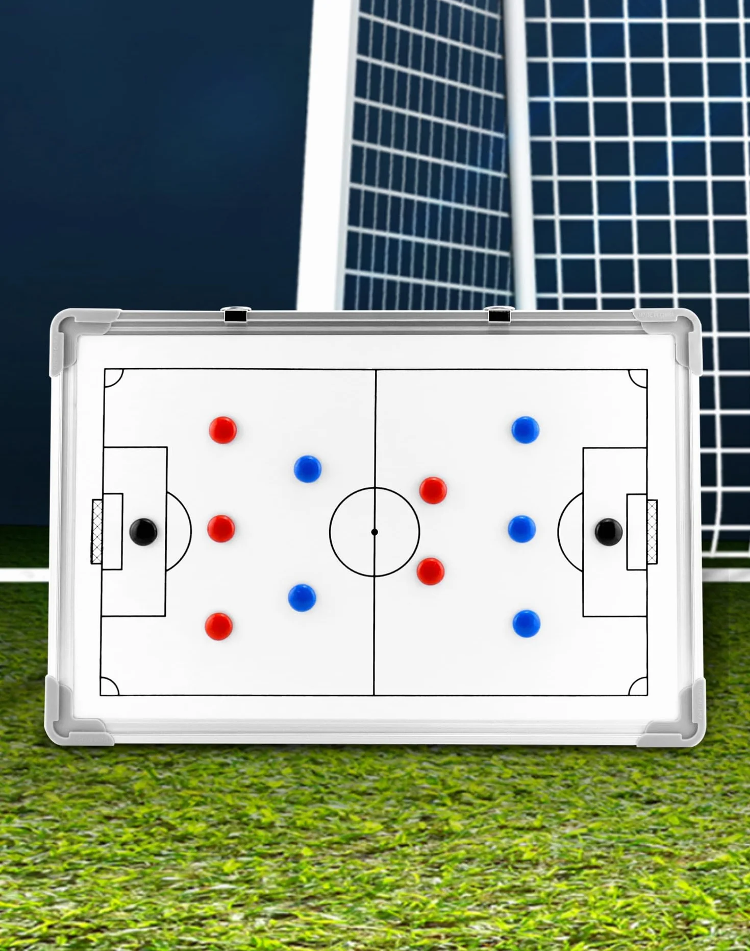 QWORK Pizarra táctica de fútbol Doble Cara 45x30 cm