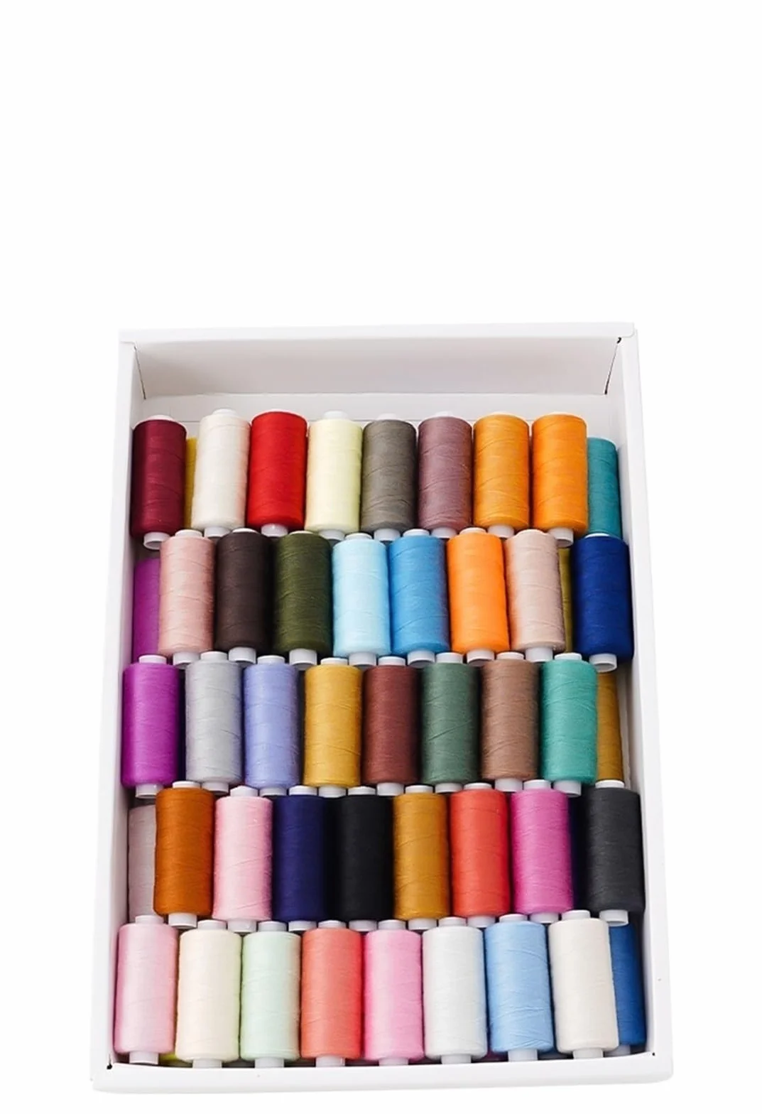 Hilo de bordar 10 colores/juego de hilo 402 duradero 400 yardas cada carrete coser máquina rollo bordado a mano for Kit costura casero(80pcs set)