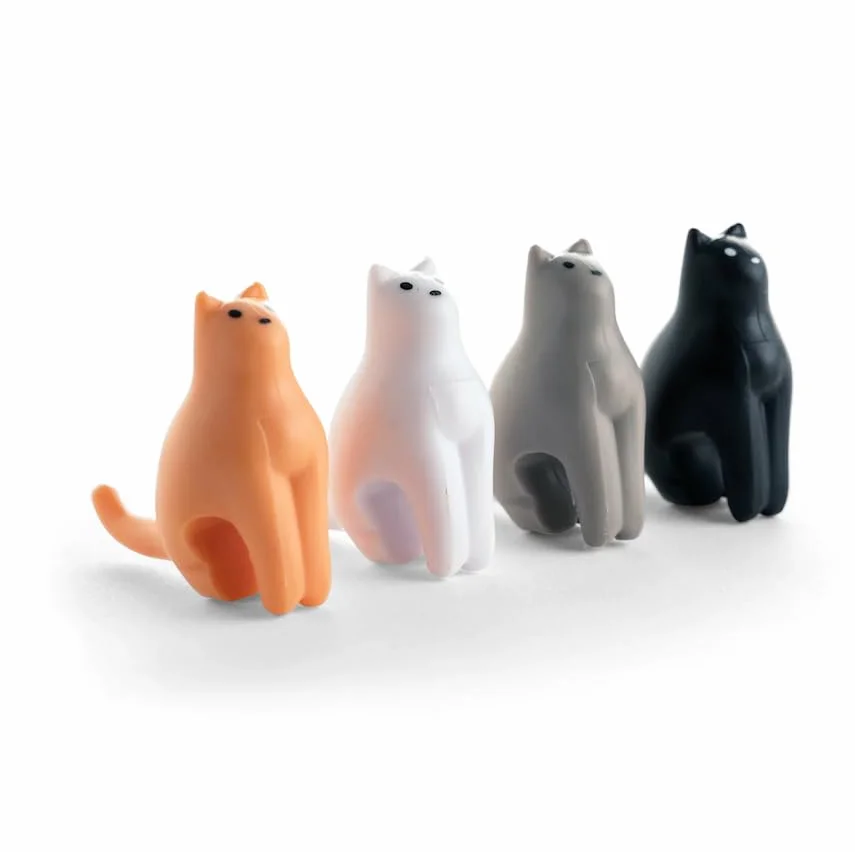 Kickerland - Soportes para bolsas de té con diseño de gato