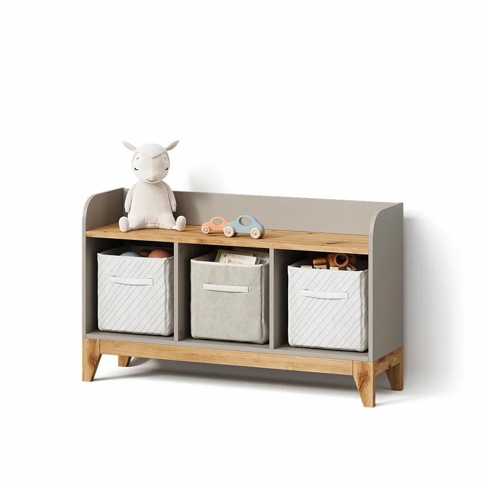 Livinity Asiento de Banco para niños Mailo, Cachemira/Artesanal, 107.2 x 63.8 cm XL con 3 cajones
