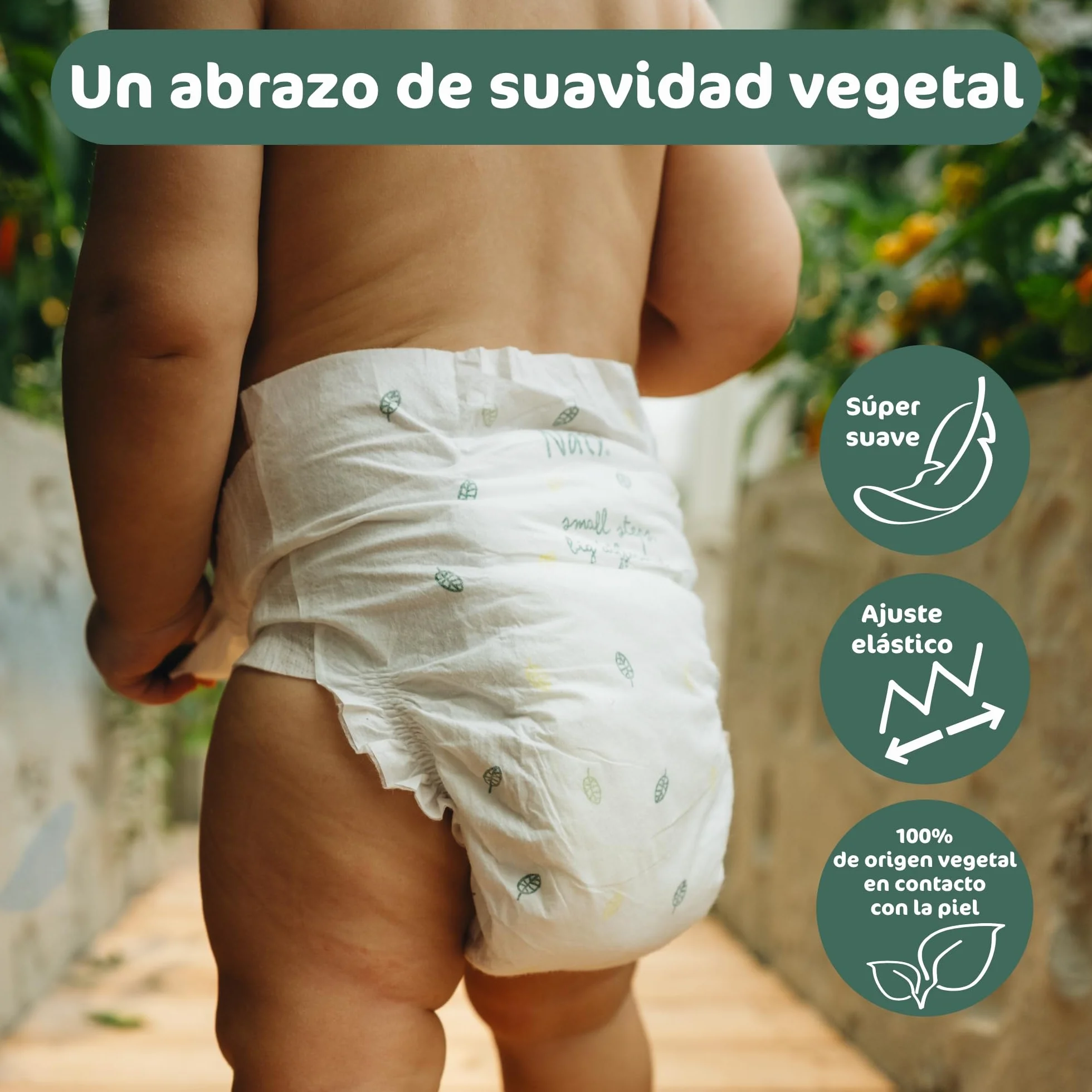Naty BioEmbrace Pañales Bebé Talla 4 (7-18 kg) 88 unidades Protección antifugas Suavidad vegetal Sin cloro