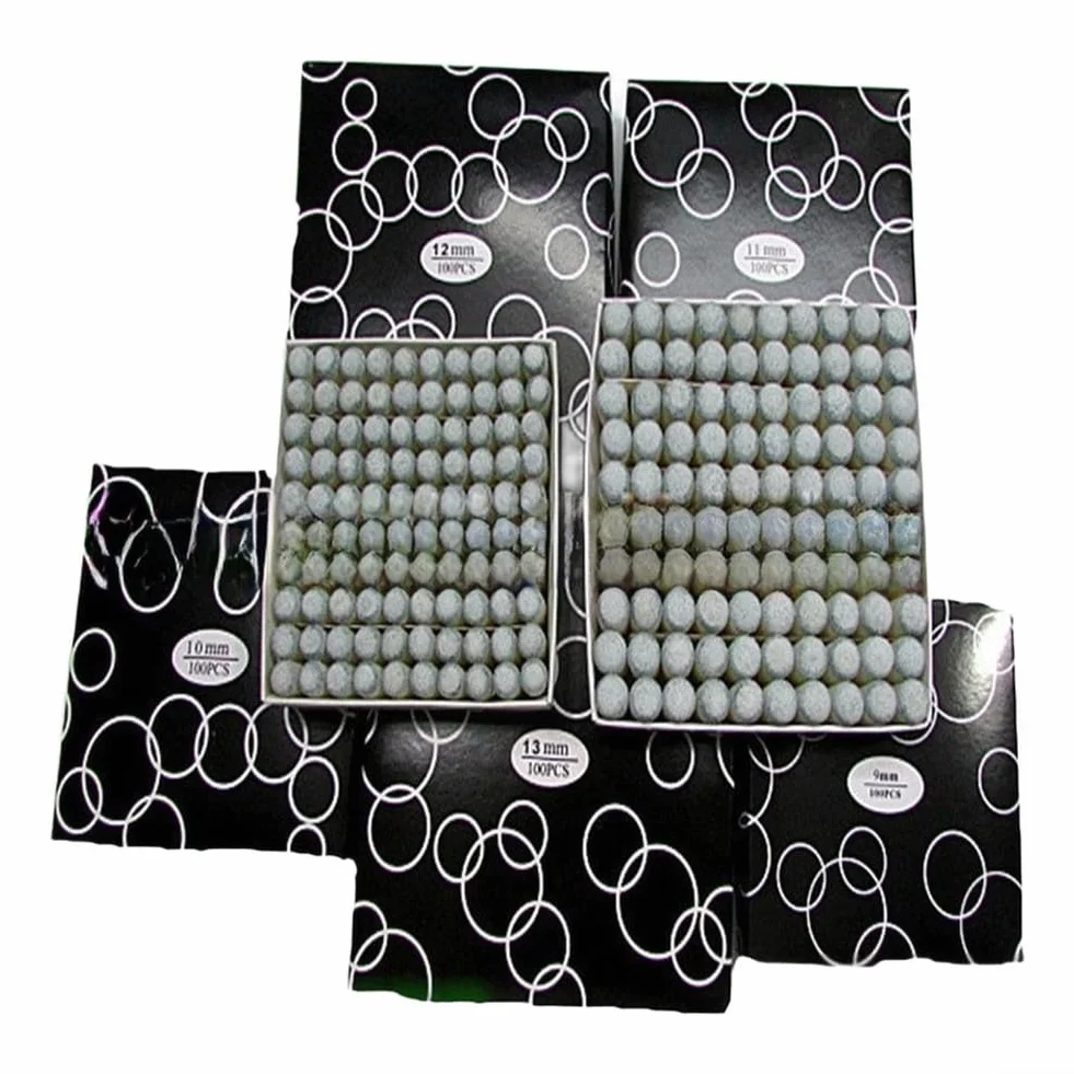 100 puntas de plástico para tacos de billar diseñadas para ejes de taco de 9 mm a 13 mm de diámetro, garantiza una adherencia estable de la punta y consistencia de juego (caja negra de 13 mm)