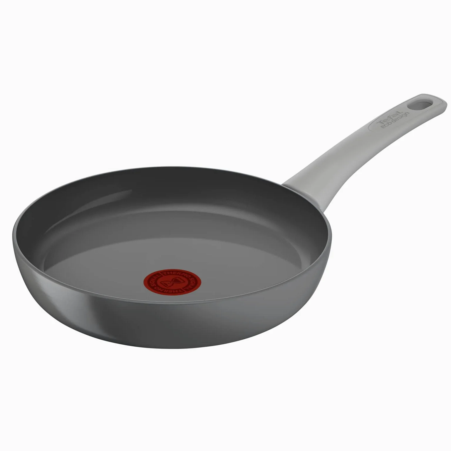 Tefal Renew On - Sartén (24 cm, Revestimiento Antiadherente cerámico, inducción, indicador de cocción Termo-Signal, Eco-diseño, Cocina Saludable, Fabricada en Francia C4270432, Gris | Sartén de inducción de cerámica para una cocción saludable sin grasa -