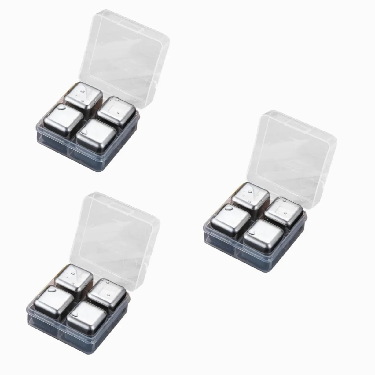 TOPBATHY 12piezas De Reutilizables De Inoxidable Para Whisky y Bebidas Set Estuche Enfriadores De Bebidas Sin Diluir Para y Cócteles