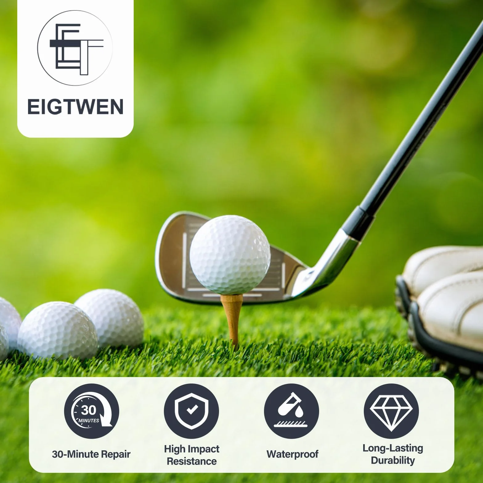 Resina epoxi 30 min 125+125 ml para palos de golf cabezales conductores putter hierro vástagos grafito acero