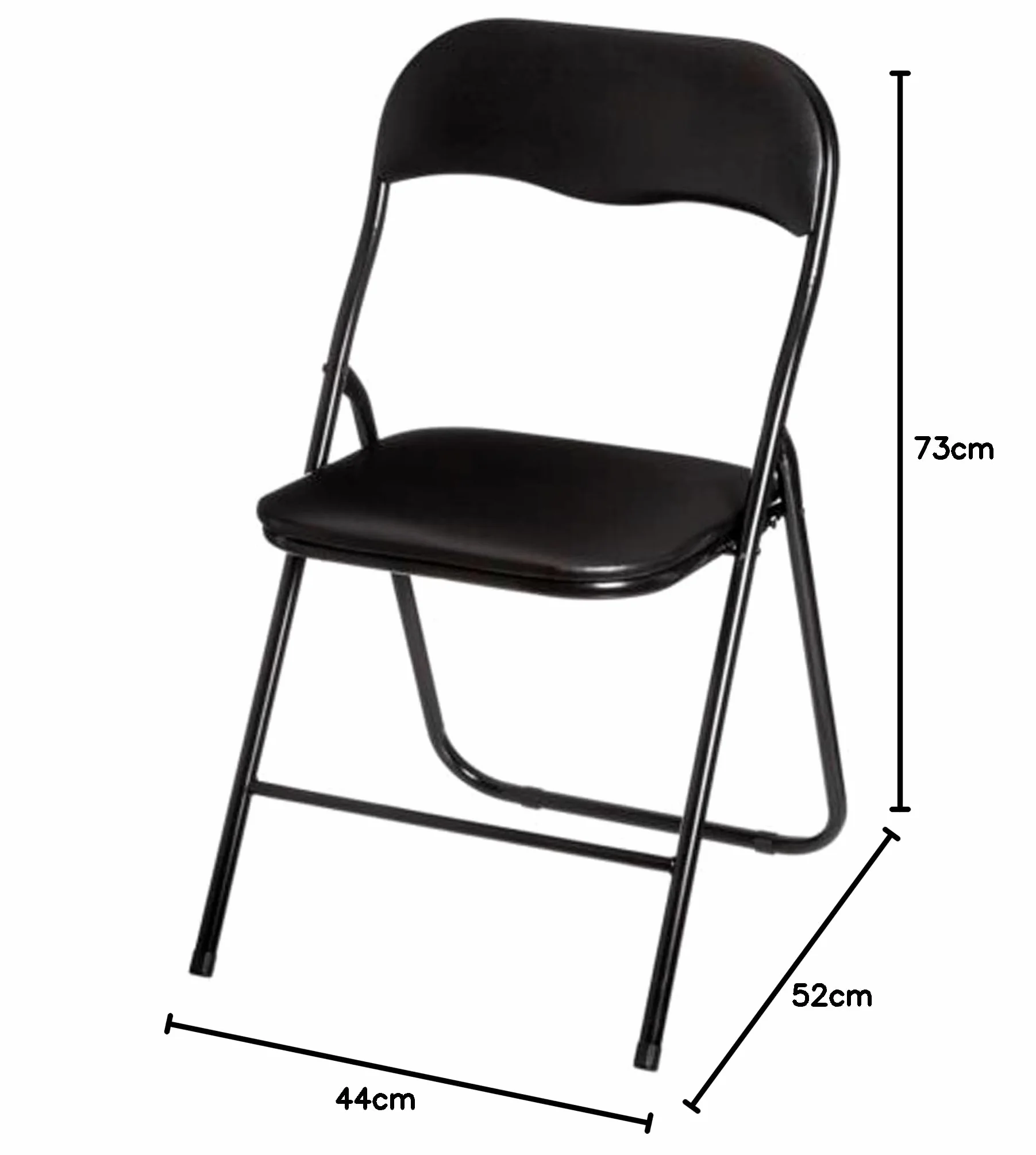 Well Home - Silla Plegable Negra - Básica