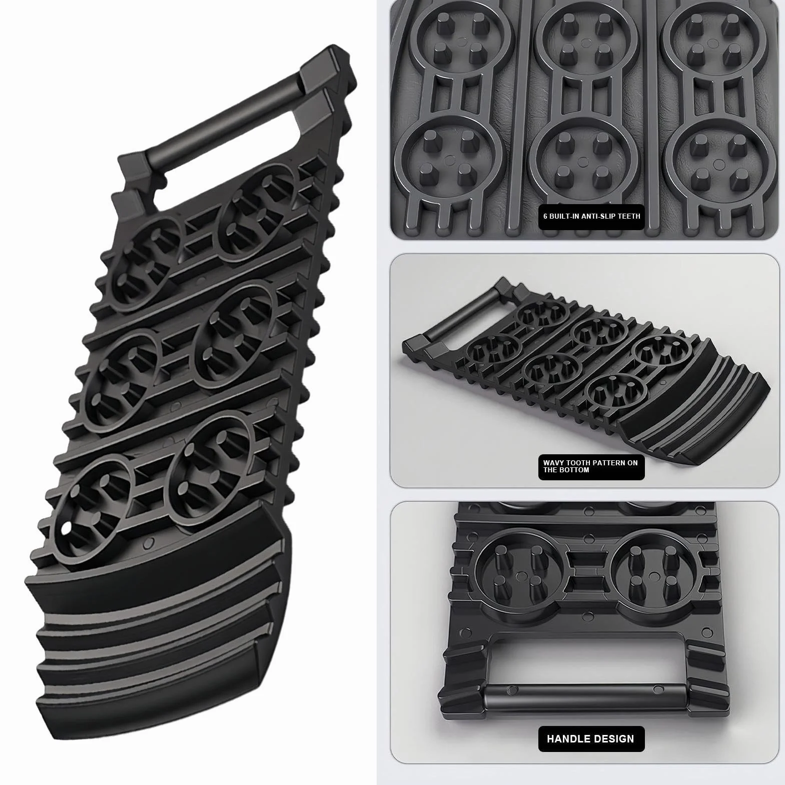 Genérico Traction Boards – 12.4 Inch Recovery Track Ramps | PE Heavy Duty Mats – Dúrable Off-rôad Vehicle Rescue Traction Aids for Mud Sand Snow and Rócky Outdoor Overlanding Trips
