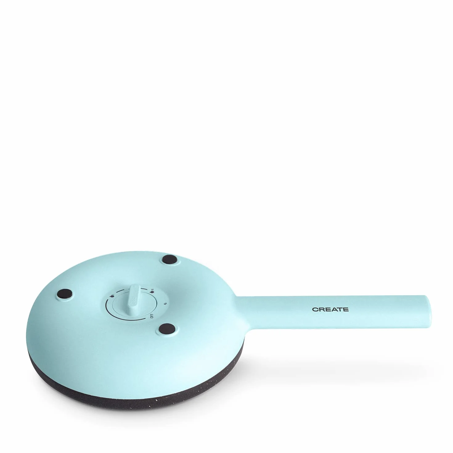 CREATE/CREPE MAKER/Máquina de crepes eléctrica Azul/Placa antiadherente Ø21cm, 600W, sin aceites, base antideslizante, diseño retro