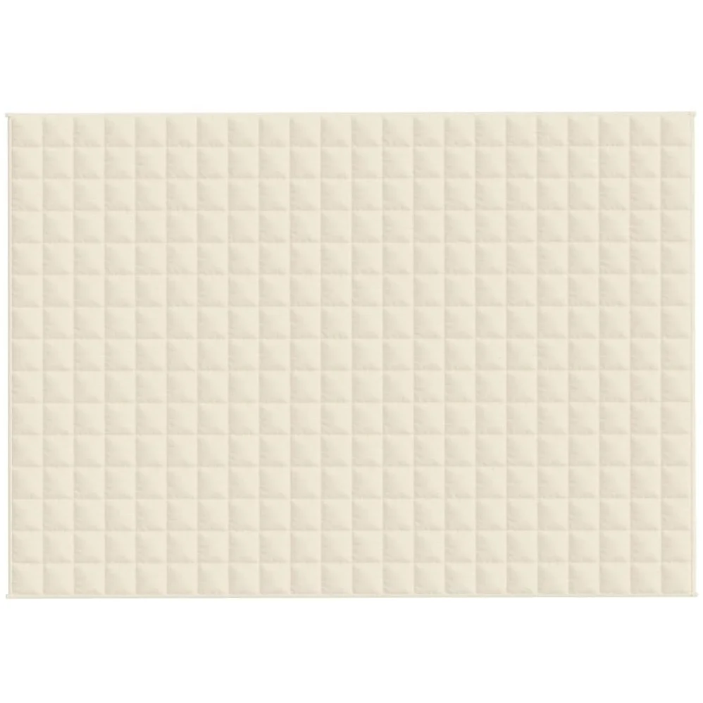 Homgoday Manta ponderada color crema claro 155 x 220 cm 11 kg tela, manta cálida y confortable, manta de alta calidad