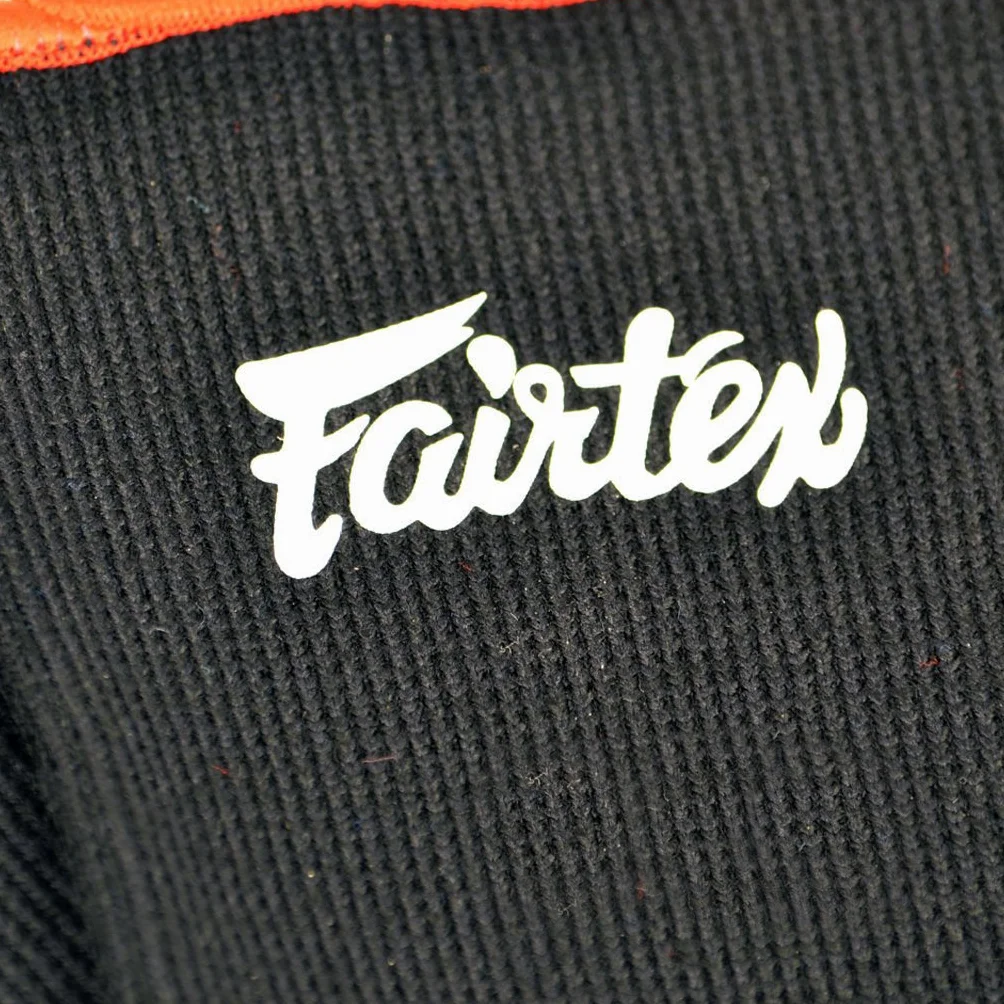 Fairtex Ankle Guard Support Protector for Muay Thai, K-1, MMA, Boxing, Kickboxing Black with Red One Size