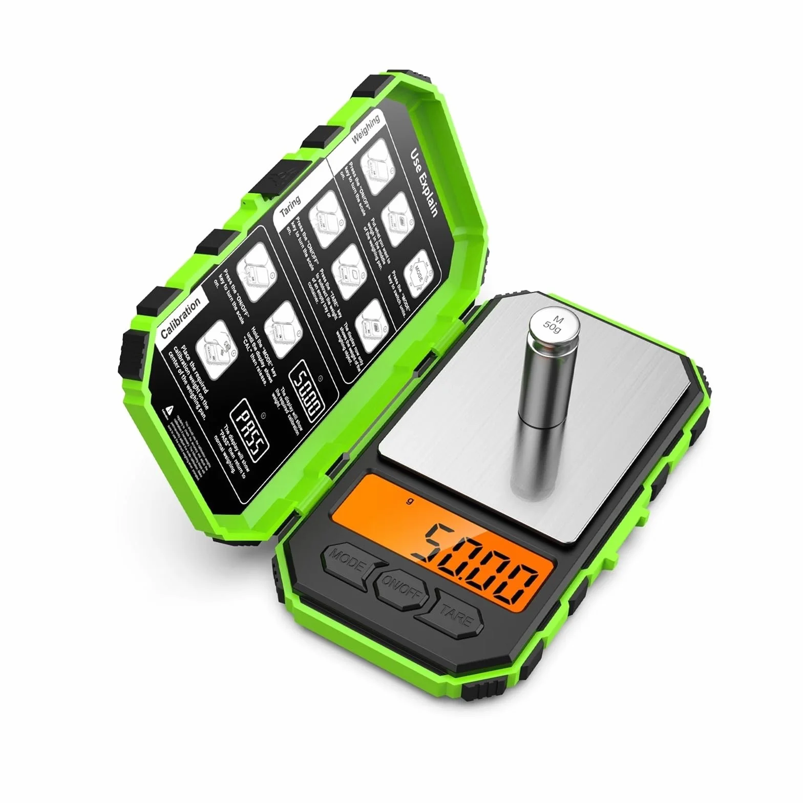 Bascula Precision Báscula de Cocina Báscula digital Mini báscula electrónica portátil de 200g/0,01g, báscula de bolsillo profesional de precisión con pesas de calibración de 50g para uso doméstico y d