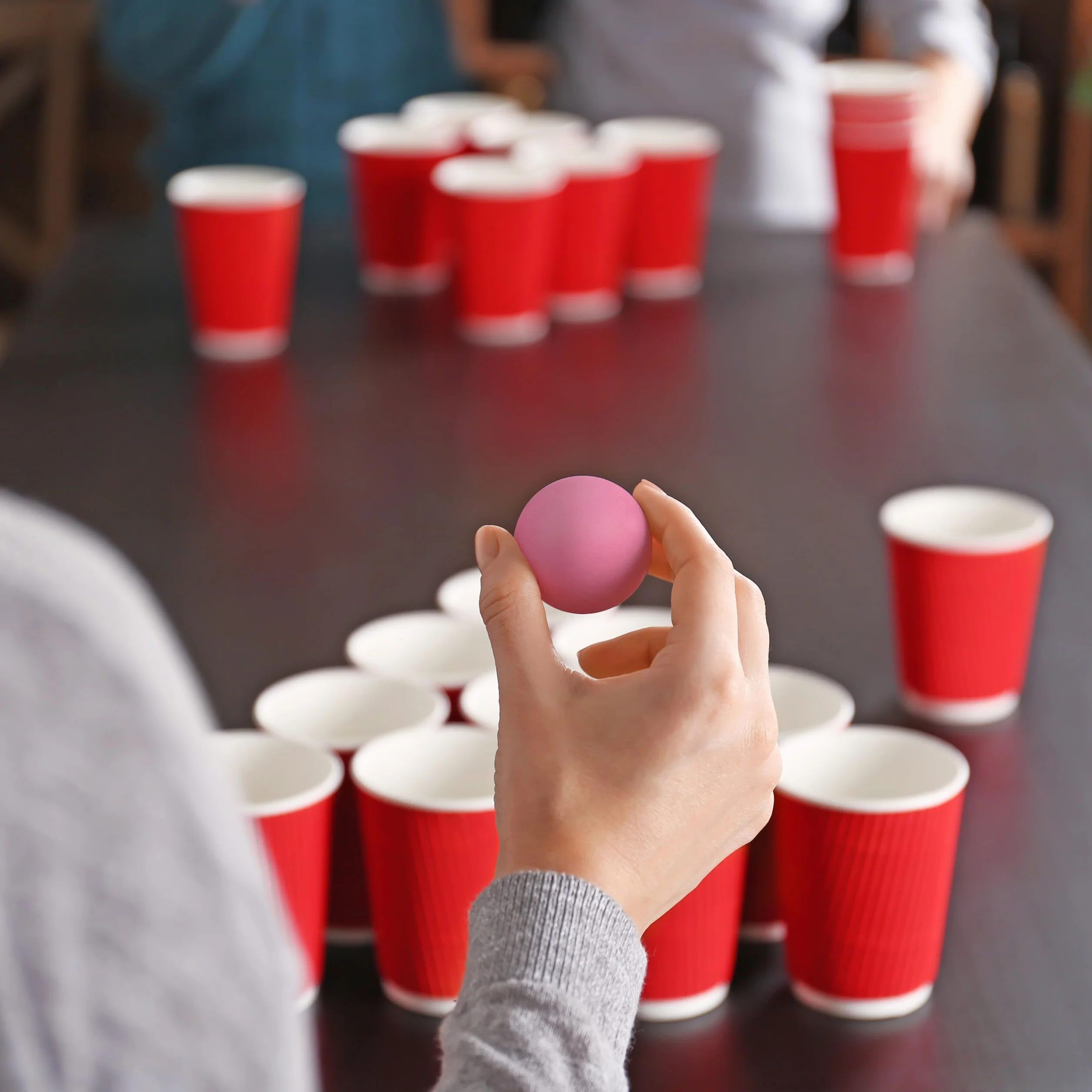 Relaxdays Pelotas Ping Pong 100 Unidades Bolas de Plástico Tenis de Mesa 40 mm Rosa