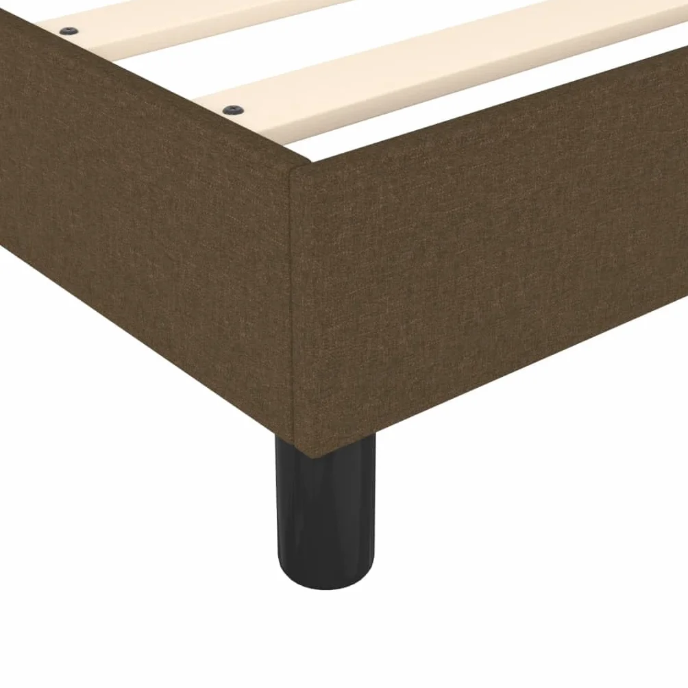vidaXL Estructura de Cama con Somier, Somier Individual de Listones, Base de Cama Tapizada, Mueble para Dormitorio Hogar, Tela Marrón 90x200 cm