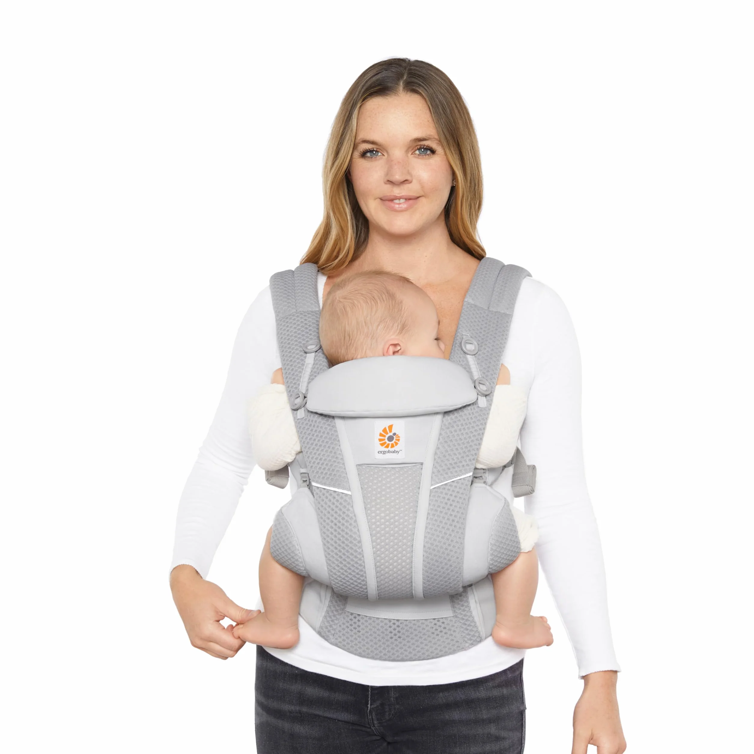 Ergobaby Mochila portabebé Omni Breeze 0-4 años 3,2-20kg Malla SoftFlex 4 posiciones Pearl Grey
