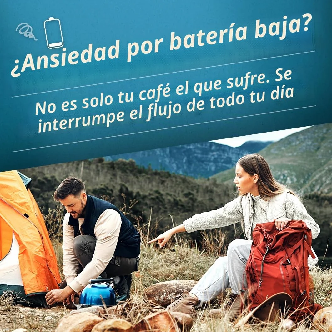 A2 Molinillo de café eléctrico portátil blanco | Molinillo de café inalámbrico recargable por USB, para viajes y preparación en casa