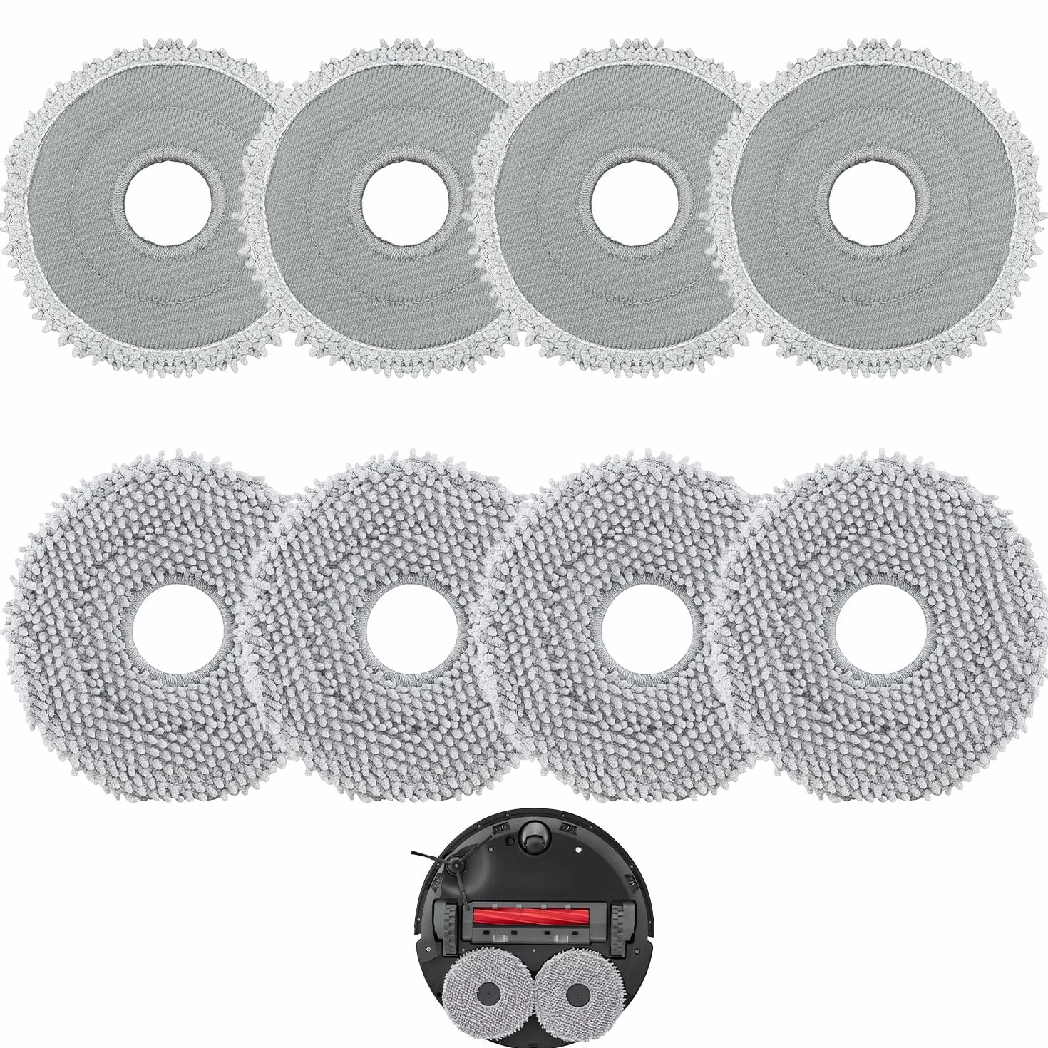 8 Unidades de toallitas para Roborock Q Revo, Lavables/Reutilizables, Microfibra, Accesorios de Repuesto, adecuados para la Limpieza de dormitorios, Salas de Estar, hoteles