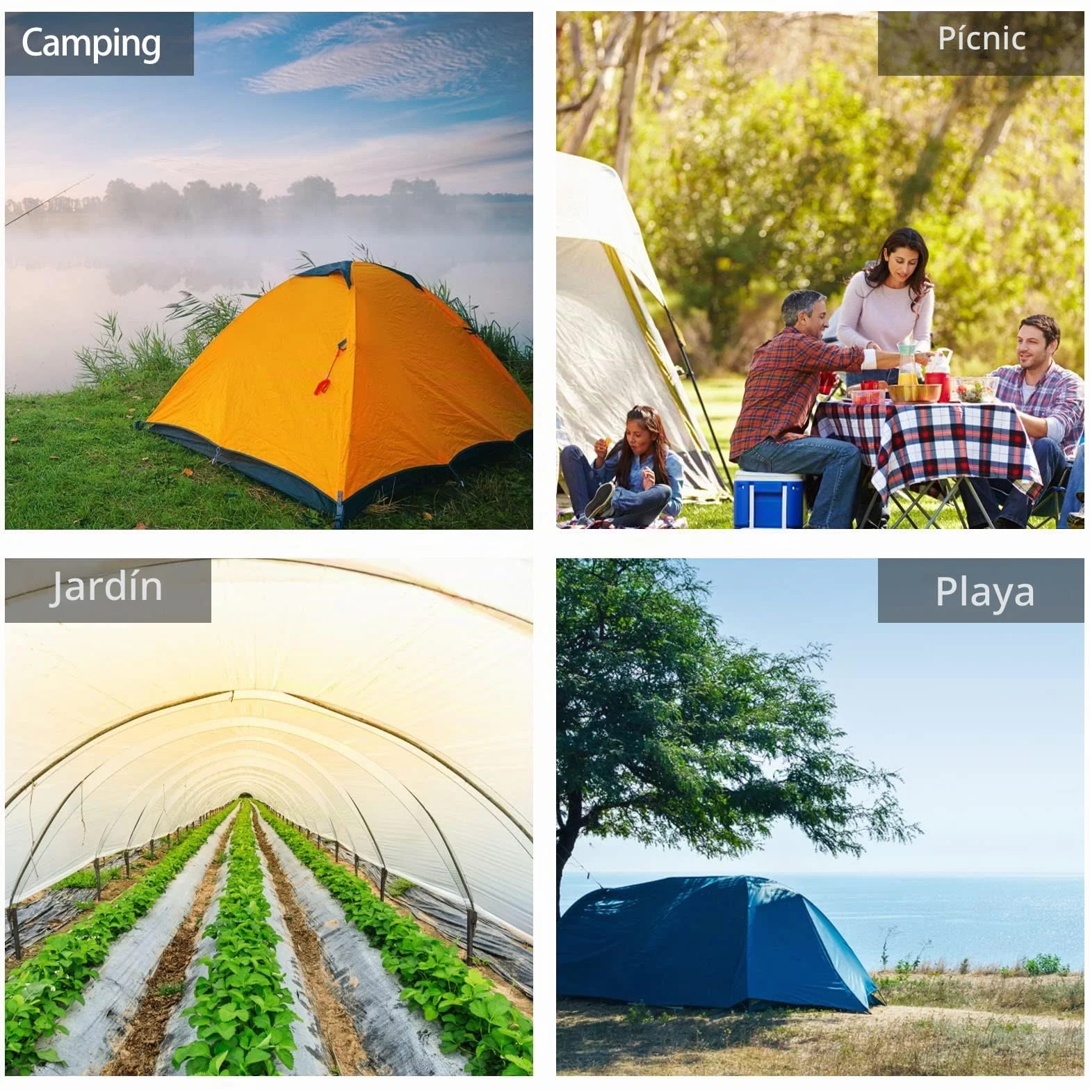 Piquetas Camping 16 szt, 21cm, do namiotu, ogrodu, wędkowania