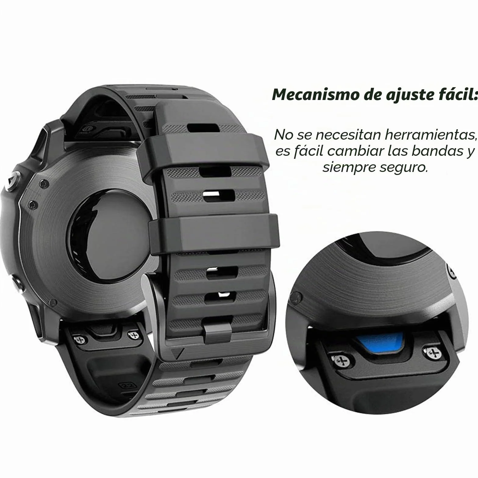 Correa para Garmin Fenix 7/6/5/6 Pro/7 Pro/5 Plus, Quickfit 22mm, Forerunner 965/955/935, Nylon Correa para Epix Gen 2, Quatix 7/6/5 Negro