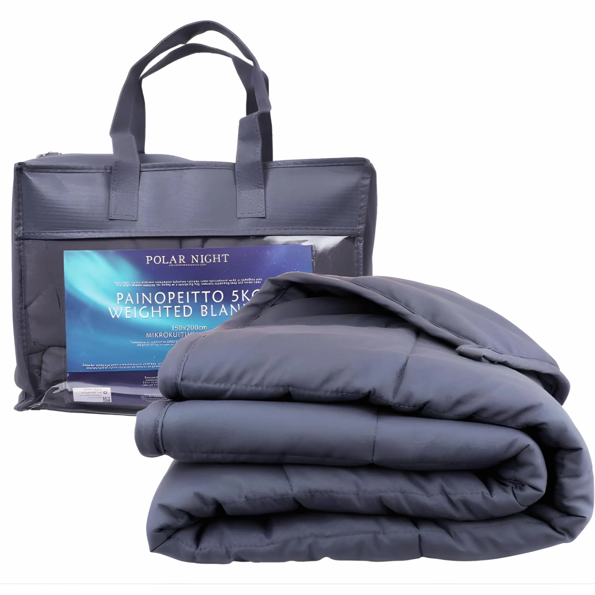 Polar Night Manta Pesada para Adultos - con Perlas de Vidrio, Microfibra, Norma Oeko-Tex® 100 - Transpirable, hipoalergénica, Incluye bucles de Cobertura - 150 x 200 cm, 5-13kg (5) (150 x 200 cm, 9)