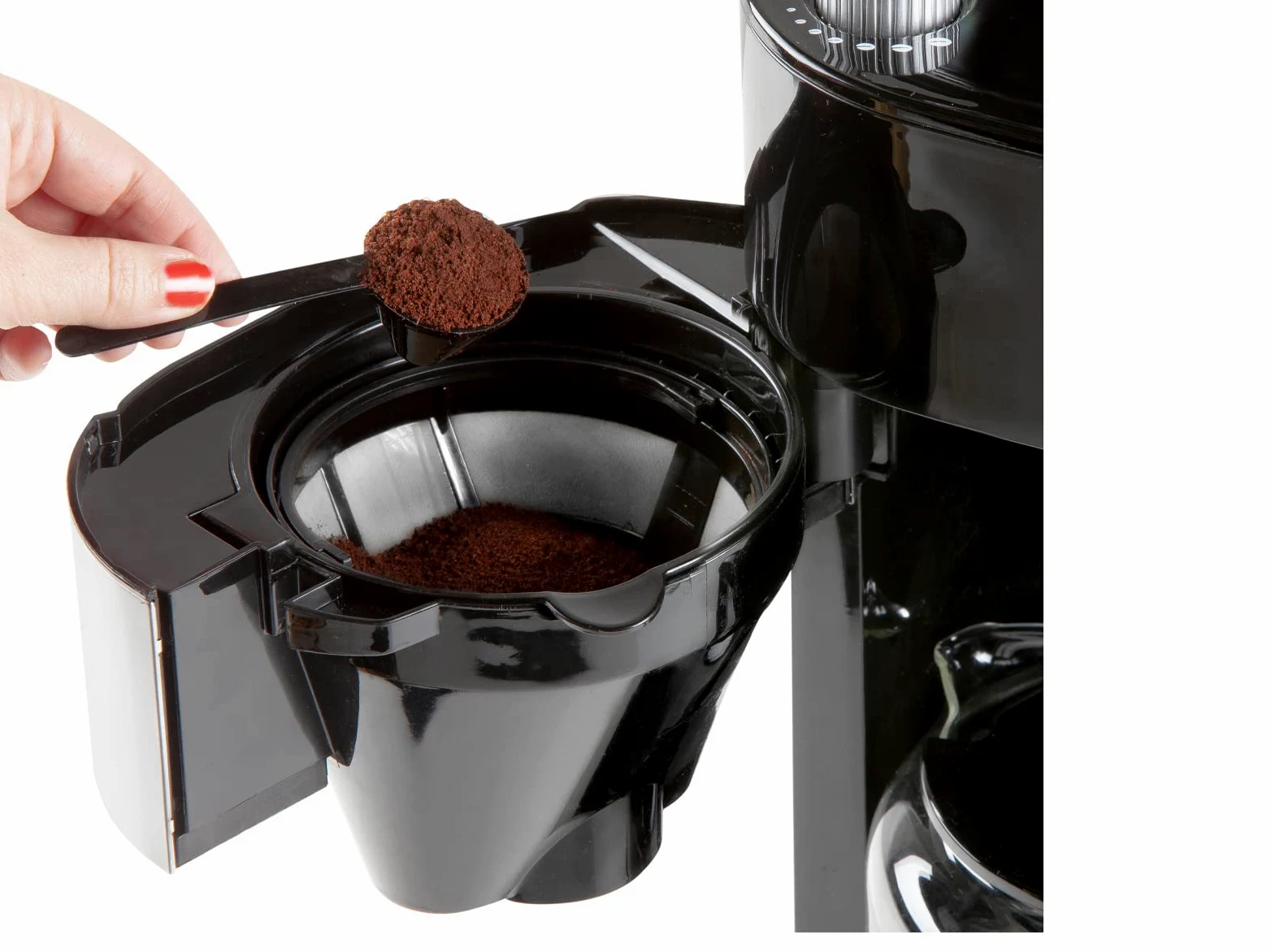 Domo Cafetera automática para 12 tazas con molinillo cónico para granos enteros y café filtro
