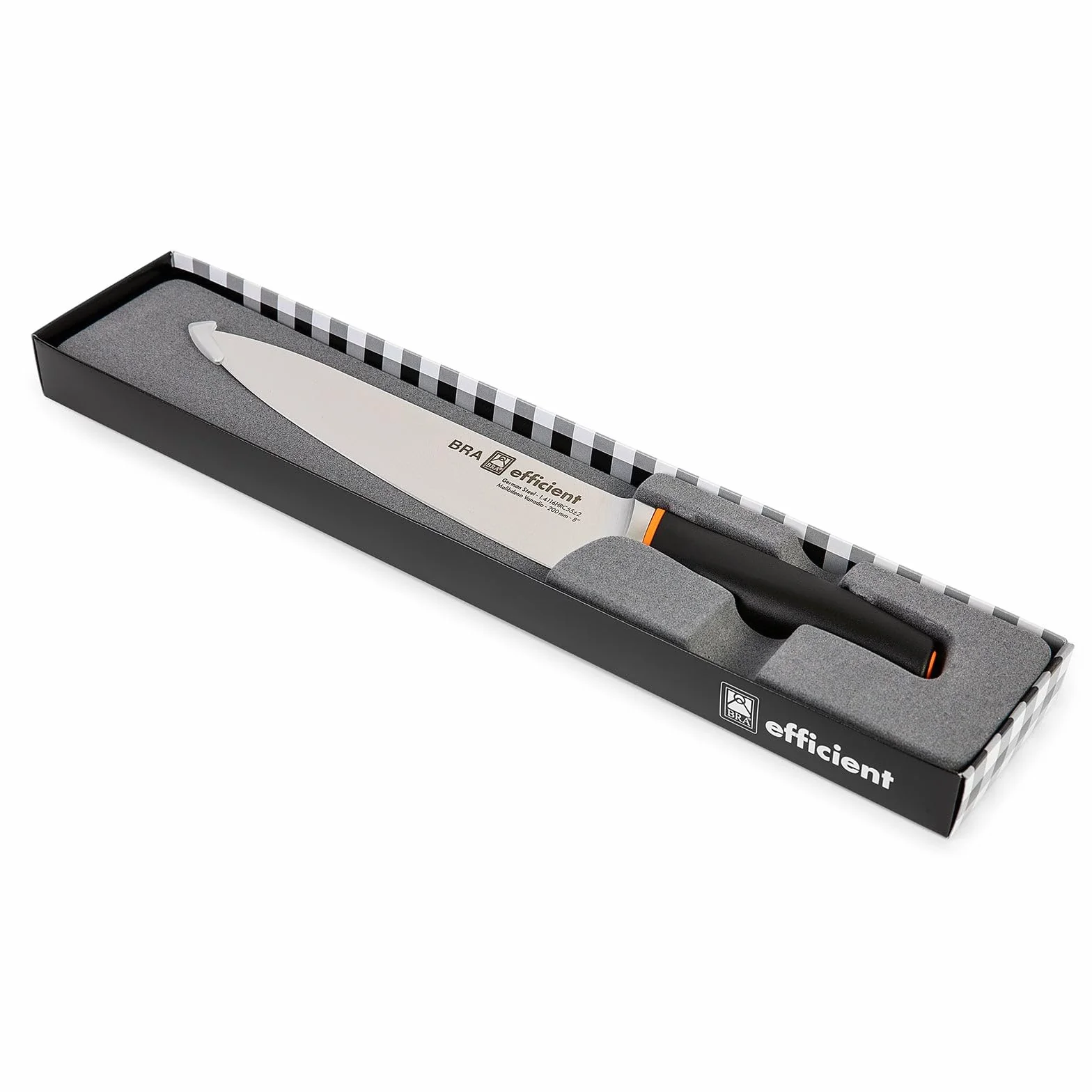 BRA Efficient | Cuchillo Cocinero, Acero Inoxidable, Gris, 3x5x32 cm, Talla única