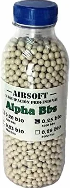Alpha BB Bio Bolas biodegradables Airsoft 6 mm 0,25 g 3000