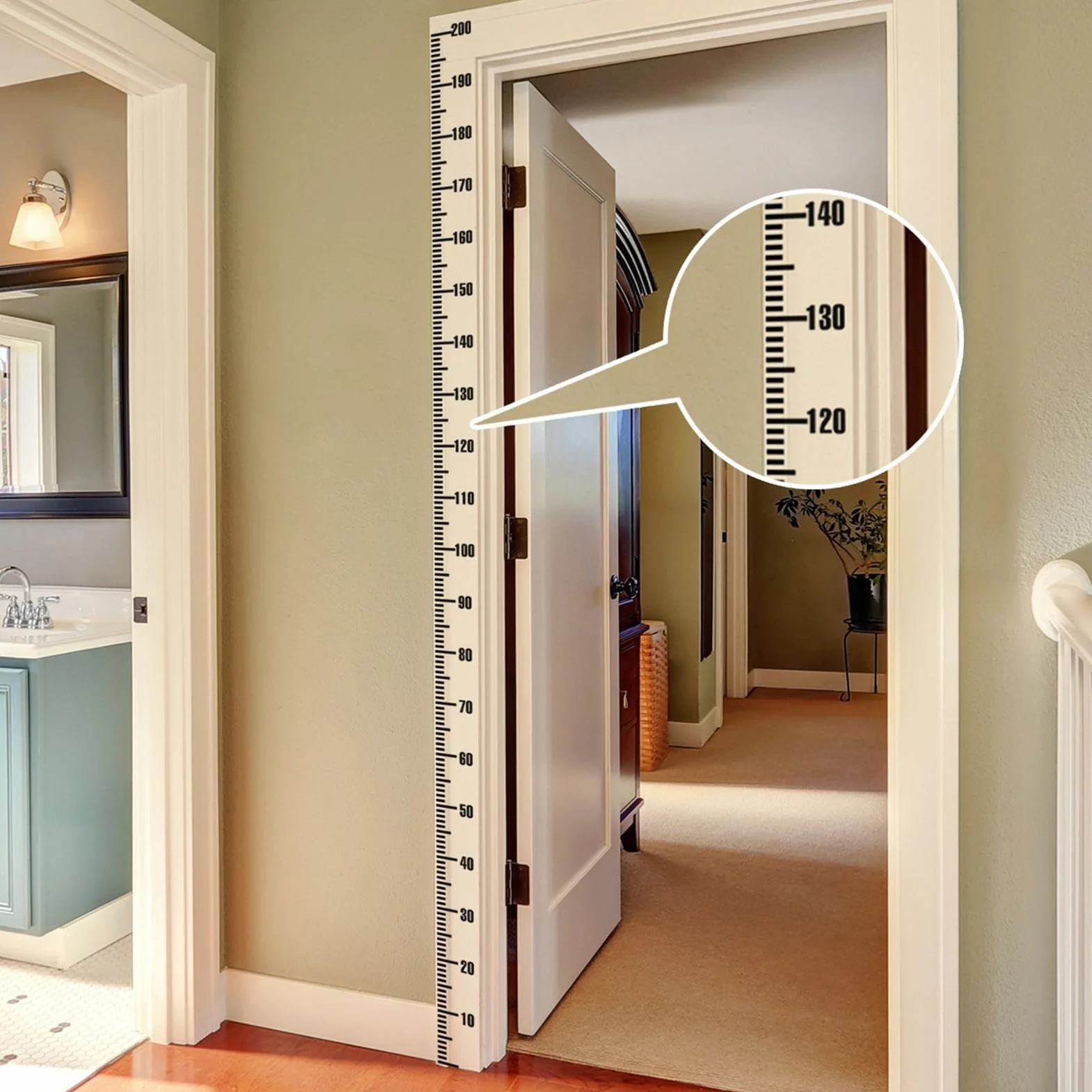 Adhesivo para Medir la Altura, Adhesivo de Pared con Gráficos de Altura, Pegatina de Tabla de Medida Infantil