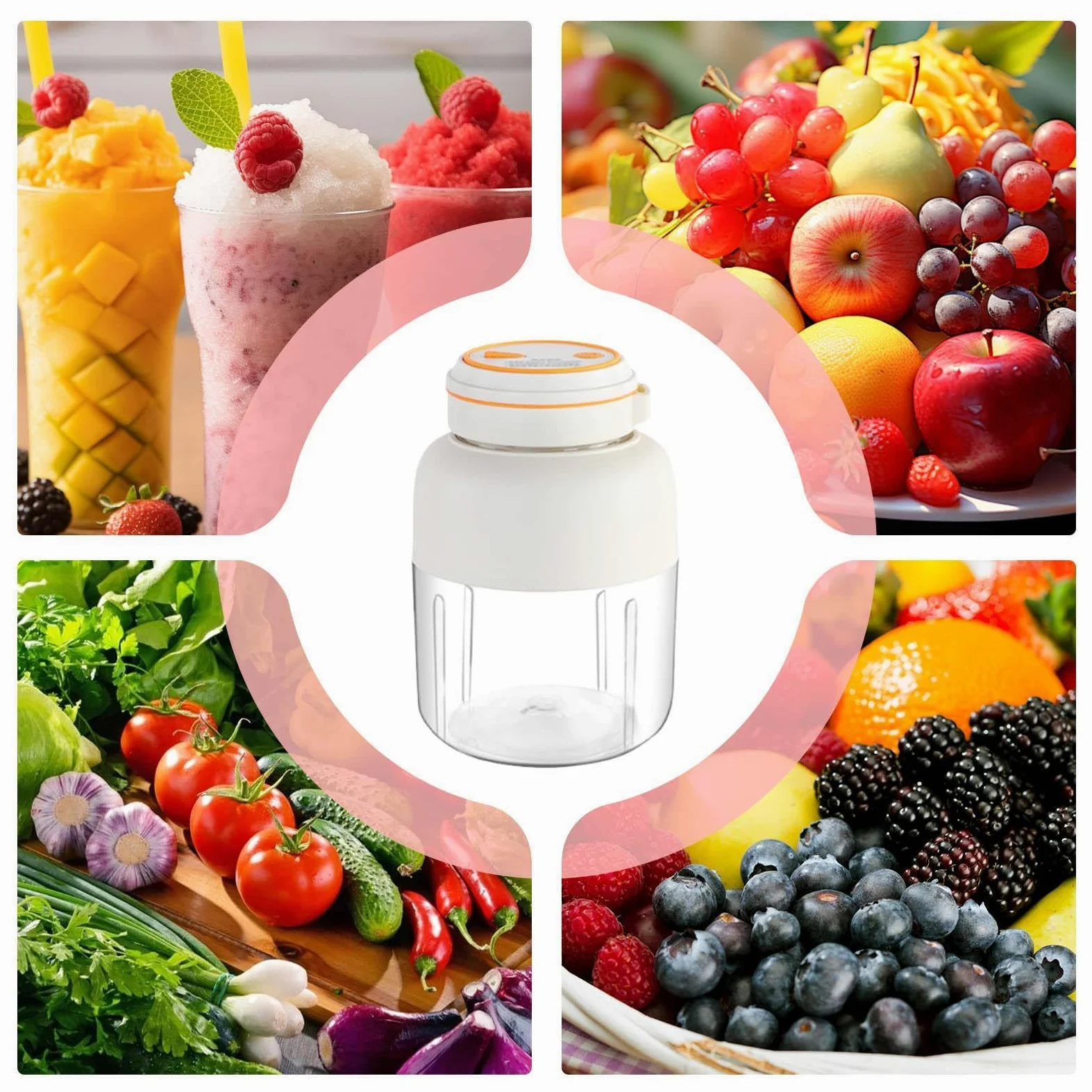 Vaso Licuadora Portátil Vaso Mezclador Eléctrico Inalámbrico Personal 1300 | Batidora Agitadora Portátil para Batidos, Zumos, Café, Bebidas, Comida, Hogar, Cocina, Gimnasio, Mesa, Aire Libre,