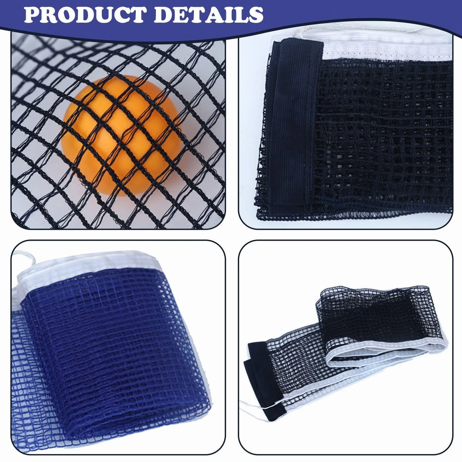 Redes de Tenis de Mesa de 3 Piezas Portátiles Accesorios con Pelotas de Repuesto Equipo de Entrenamiento