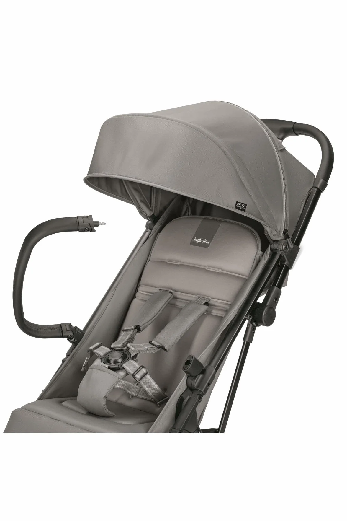 Inglesina NOW Silla de Paseo Compacta Ligera 7,2 kg, Cierre Automático One Touch, Respaldo Reclinable 170°, Capota UPF 50+, desde Nacimiento hasta 22 kg, Snap Grey