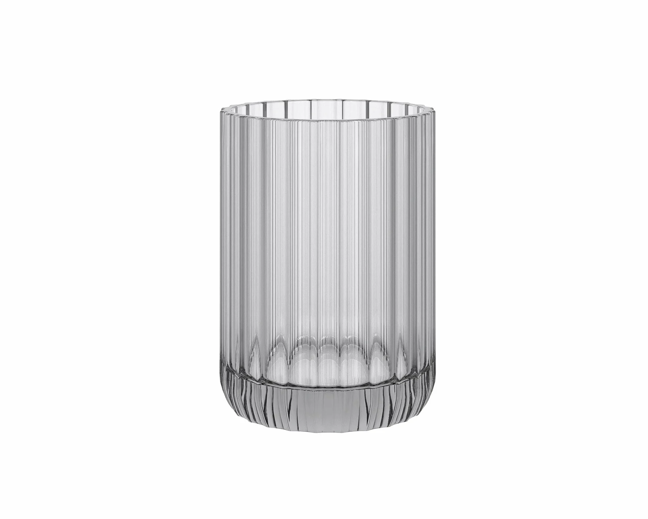 Cosmic Lido Vaso Portacepillos para Encimera de Baño con Diseño Contemporáneo y Circular. Soporte para Cepillos de Dientes de Cristal de Color Smokey Grey