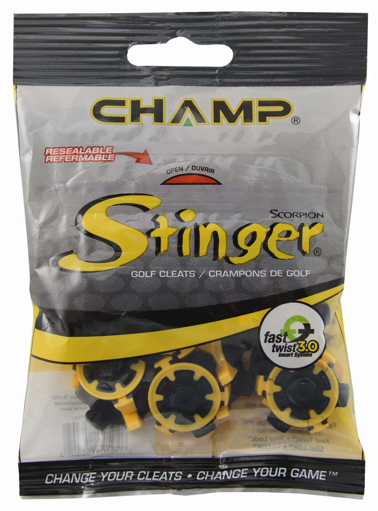 Champ Stinger Tour Fast Twist 3.0 Golf Spikes Shoe Cleats 18 Pcs