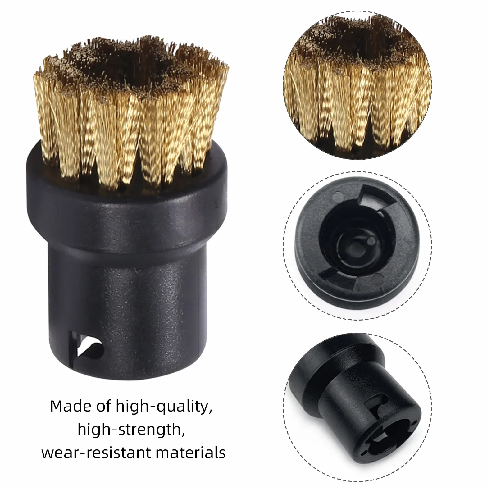 Limpieza a Vapor Accesorios, 4 Piezas Accesorios para limpiadores de Vapor Cepillo Redondo de limpieza a Vapor Boquillas Sustituibles para limpiadores de Vapor SC1 SC2 SC3 SC4 SC5 SC6 SC7