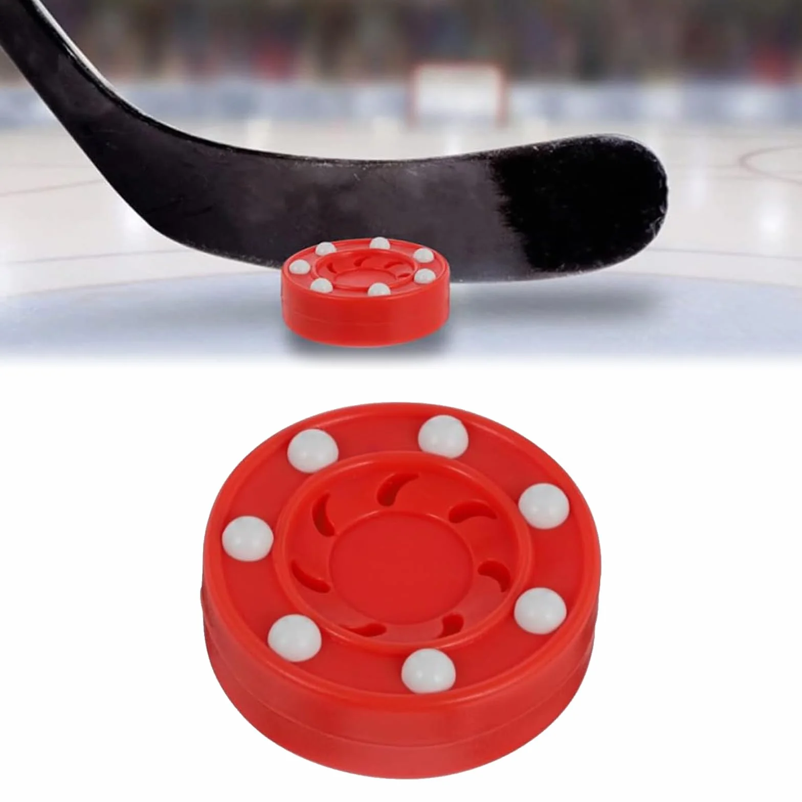 Kiuiom Puck De Hockey En Línea Para Suelo, Rojo