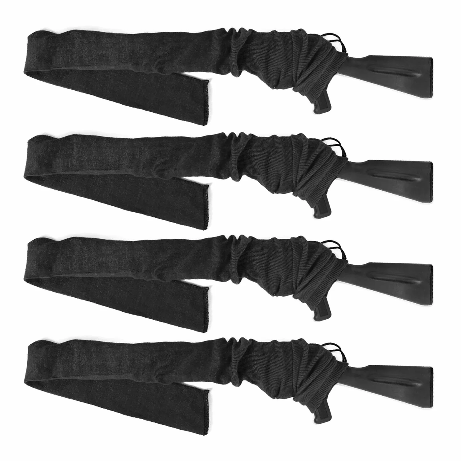 Funda Tipo Calcetín para Rifle o Escopeta 52 Pulgadas, Tejida Tratada con Aceite de Silicona, Paquete de 4