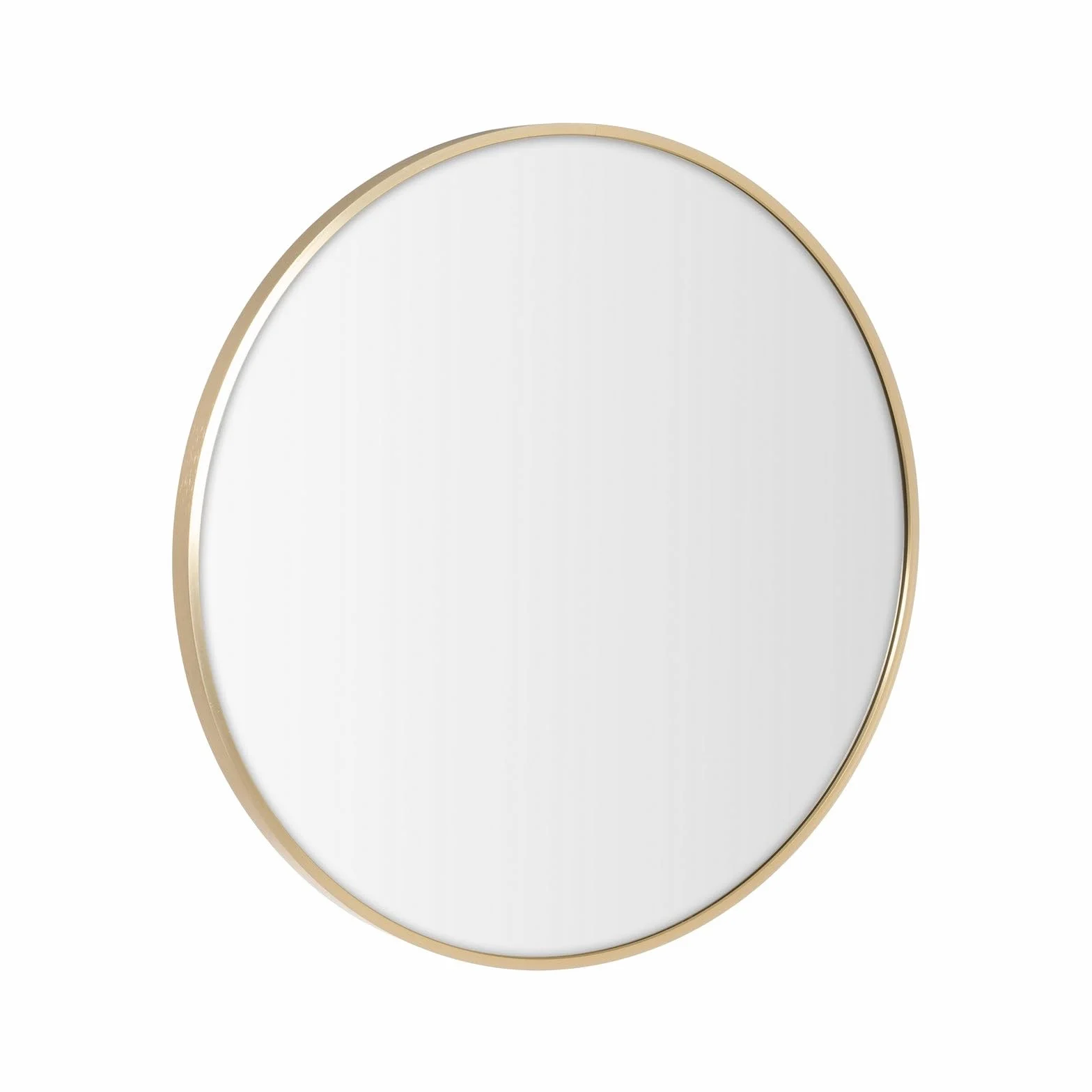 Espejo de Pared Redondo 60 cm Marco Aluminio Dorado LOLAhome Colgador Moderno