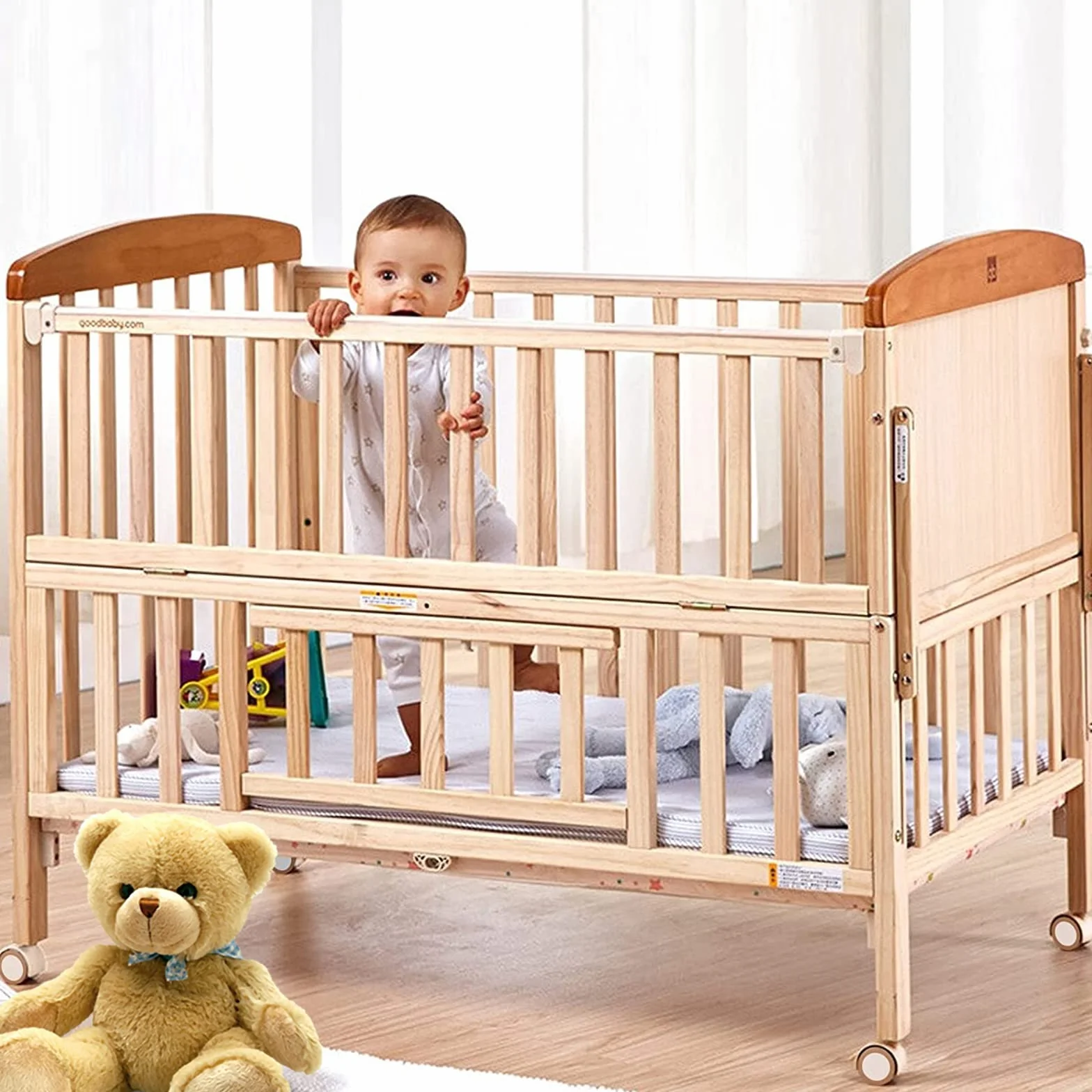 Ruedas Universales 4 Piezas para Cuna Muebles Sofás Cochecito Bebé