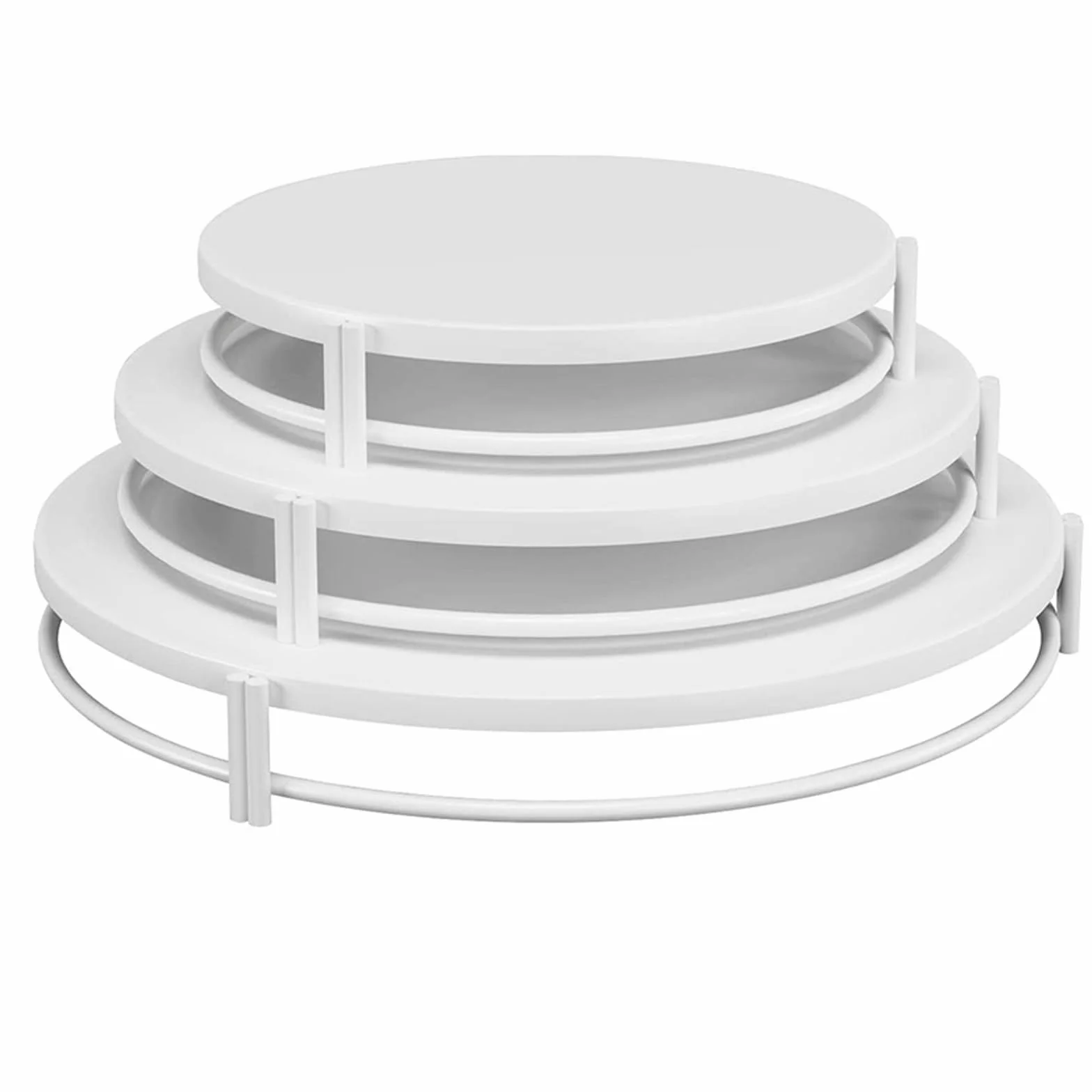 Estante de metal para postres de 3 capas, acero inoxidable, decoración de cocina, para repostería, fruta, presentación en fiestas, bodas, estante de metal resistente, herramienta para hornear
