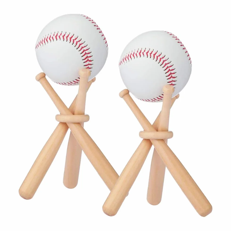 DONGKER Soportes de Béisbol, Soporte de Madera para Pelotas de Golf, Bolos y Coleccionables