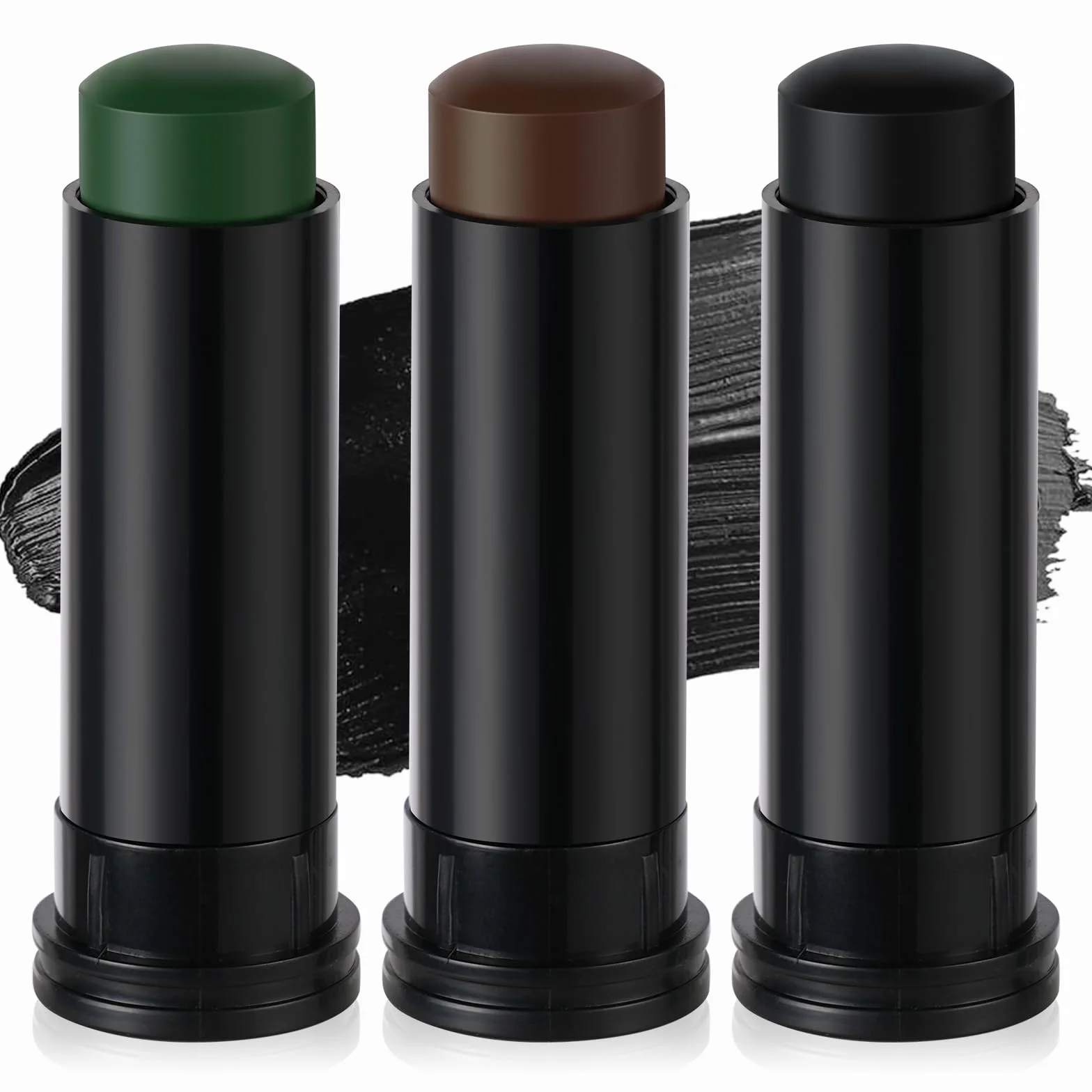 Aomig Palitos de Pintura Facial de Camuflaje 3 Piezas Kit de Maquillaje Militar Portátil Tres Colores