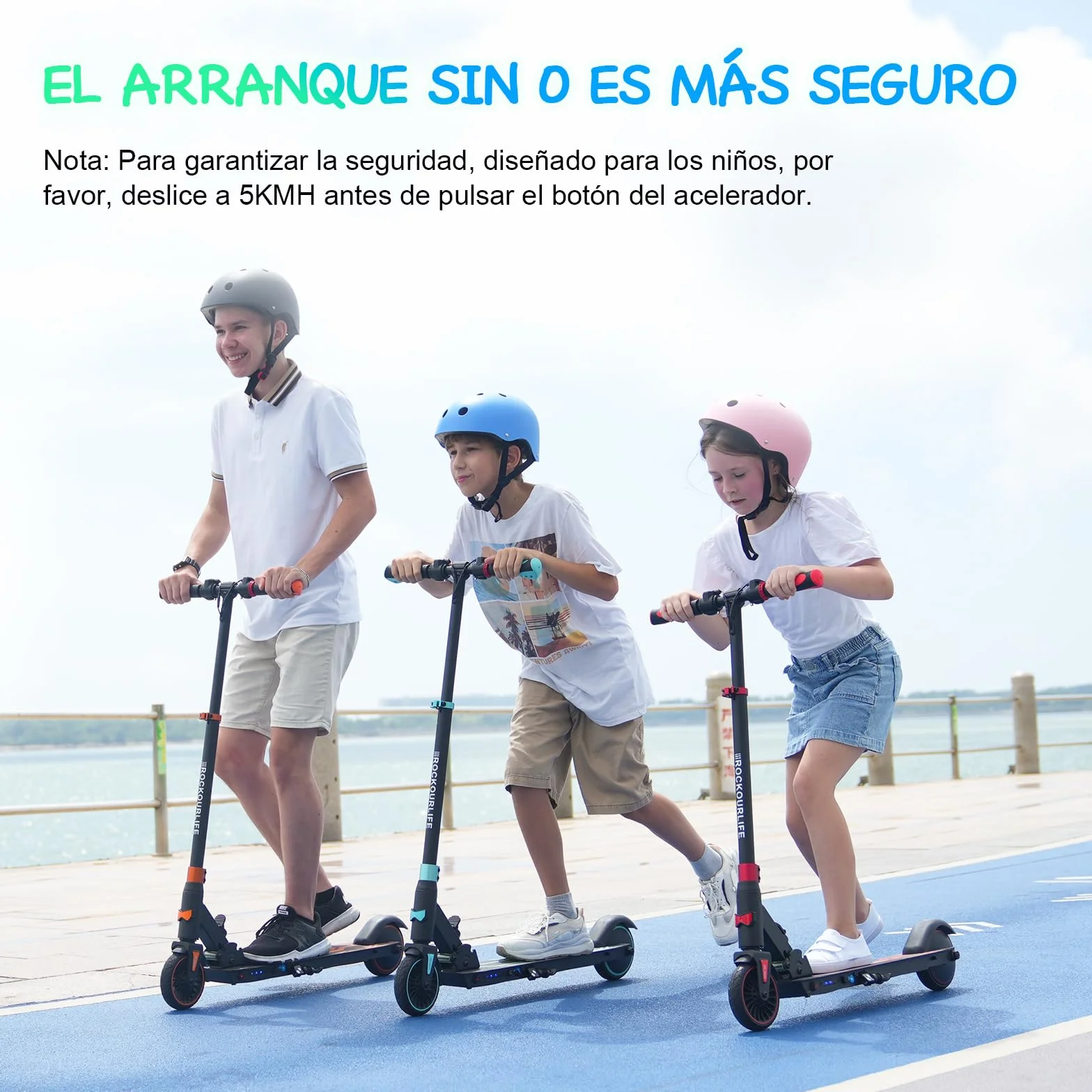 Patinete Eléctrico Plegable para Niños 8-12-16 Años 16 KM 20 KM/H RCB TECH