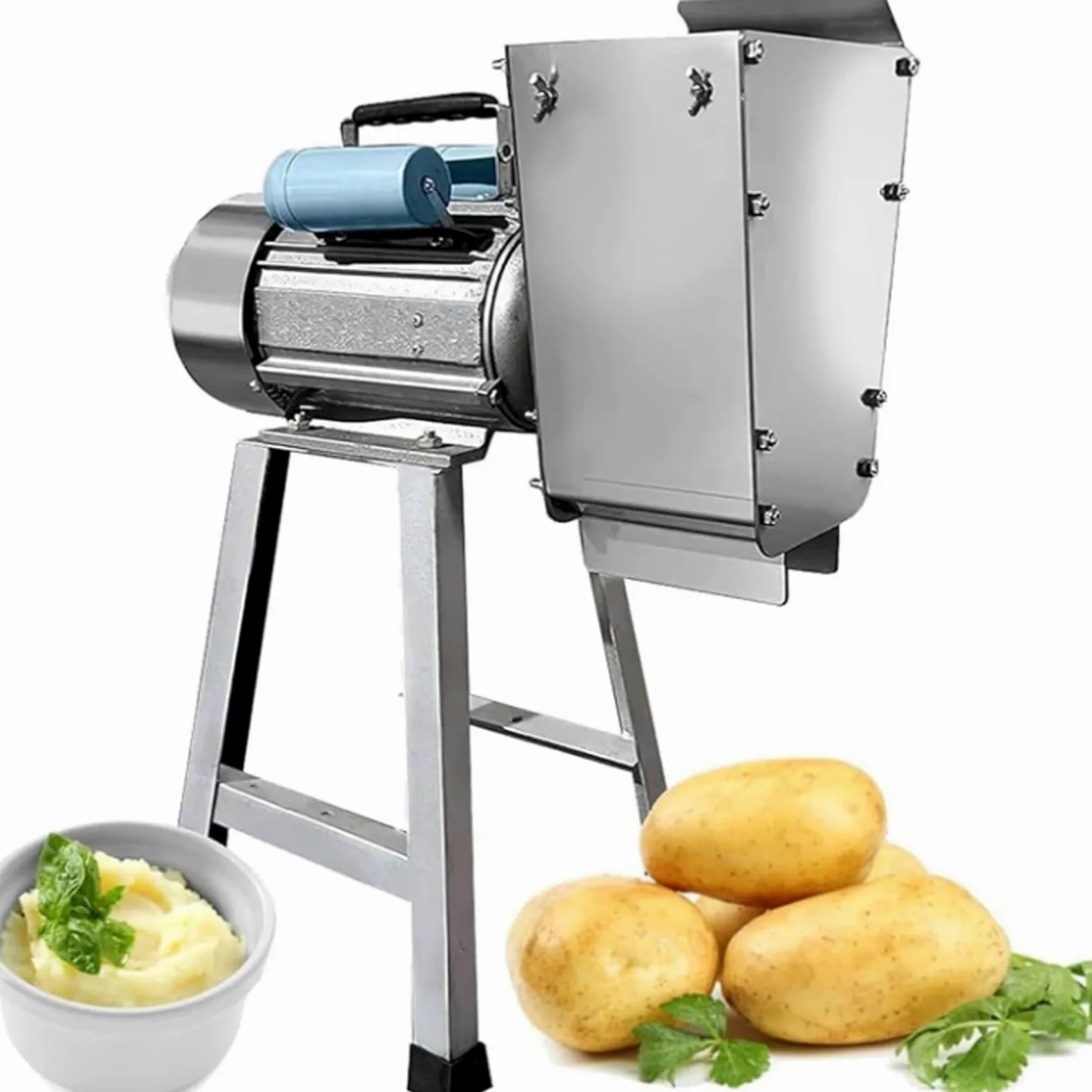 Machacador De Patatas Comercial De Acero Inoxidable, Muela Trituradora De Patatas De 1100 W, Suave, Delicado Y De Buen Sabor, para Ajo, Tomates