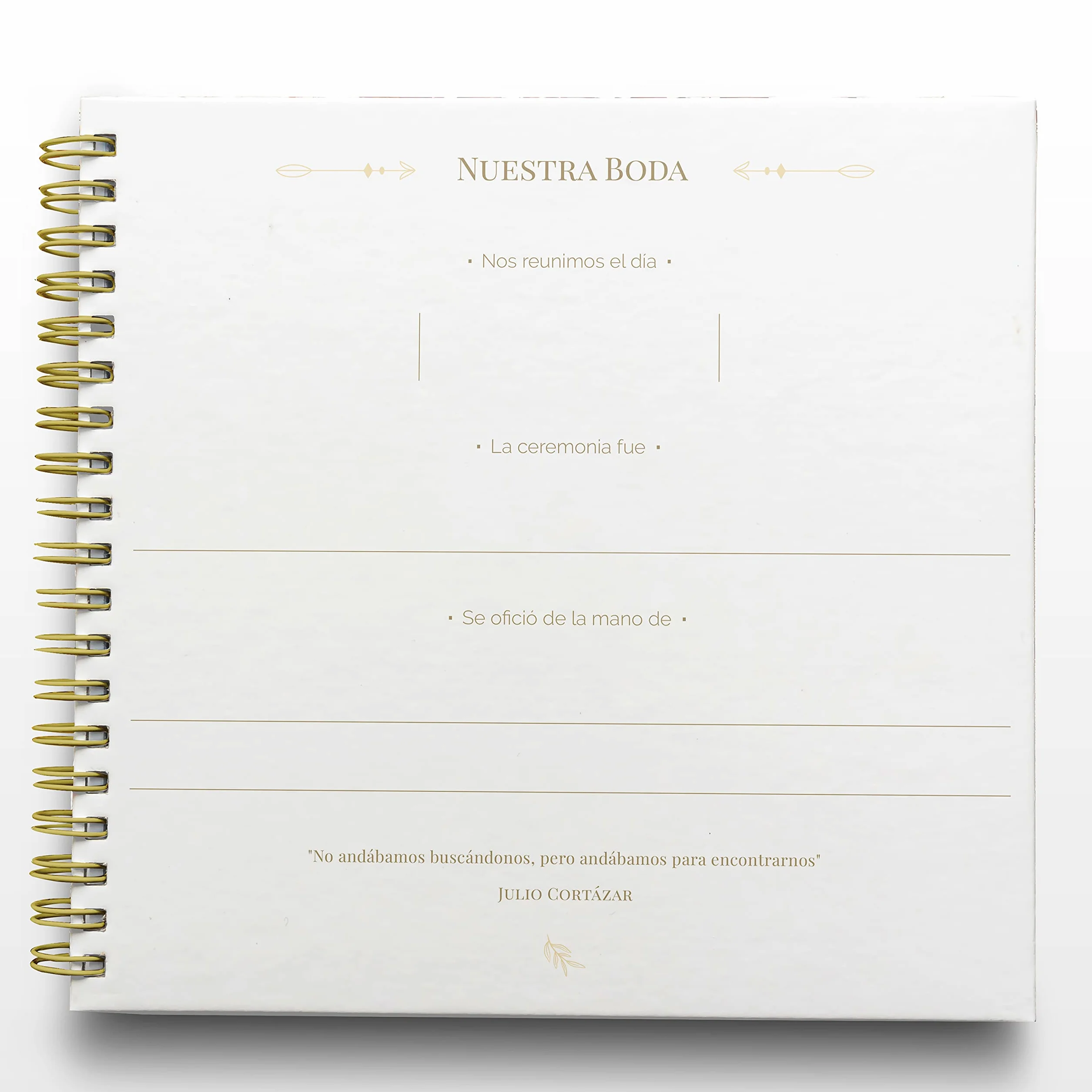 Libro de Firmas Bodas Personalizado 25 x 21 cm Nombre Stamping ONEPERSONAL