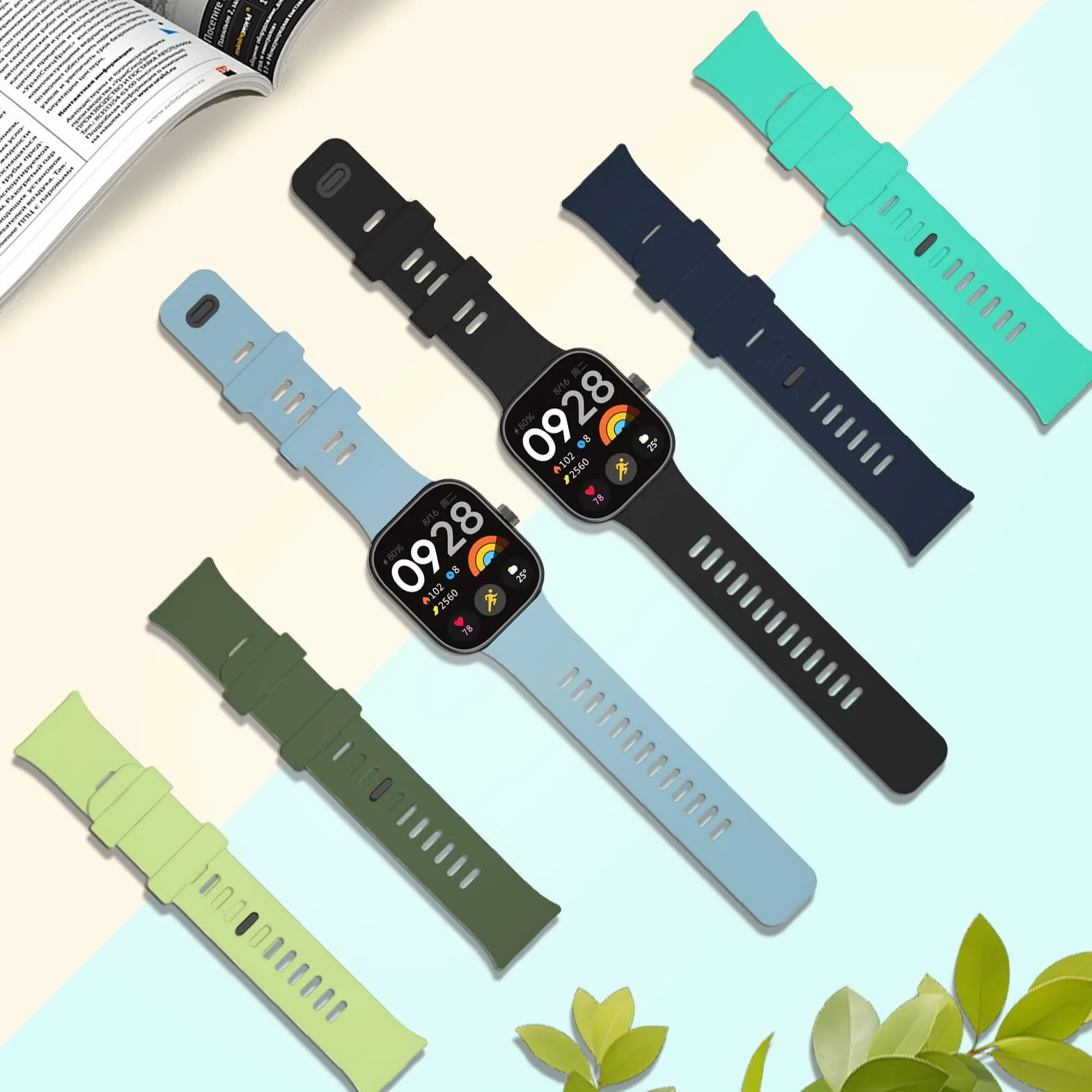 Silicona Correa Compatible para Xiaomi Redmi Watch 4/5/6/6 NFC Smart Band 8 Pro/9 Pro/10 Pro Pulsera Deportiva