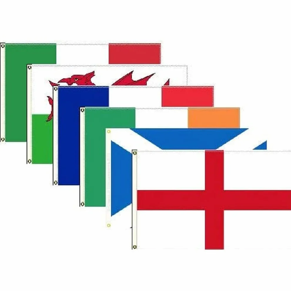 AZ FLAG Bandera del Torneo de las Seis Naciones de Rugby 90x60cm