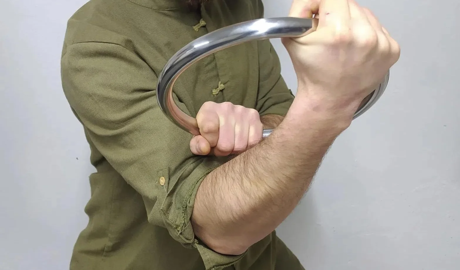 Anillo de Acero Wing Chun, Pulsera de Hierro para Entrenamiento de Brazos