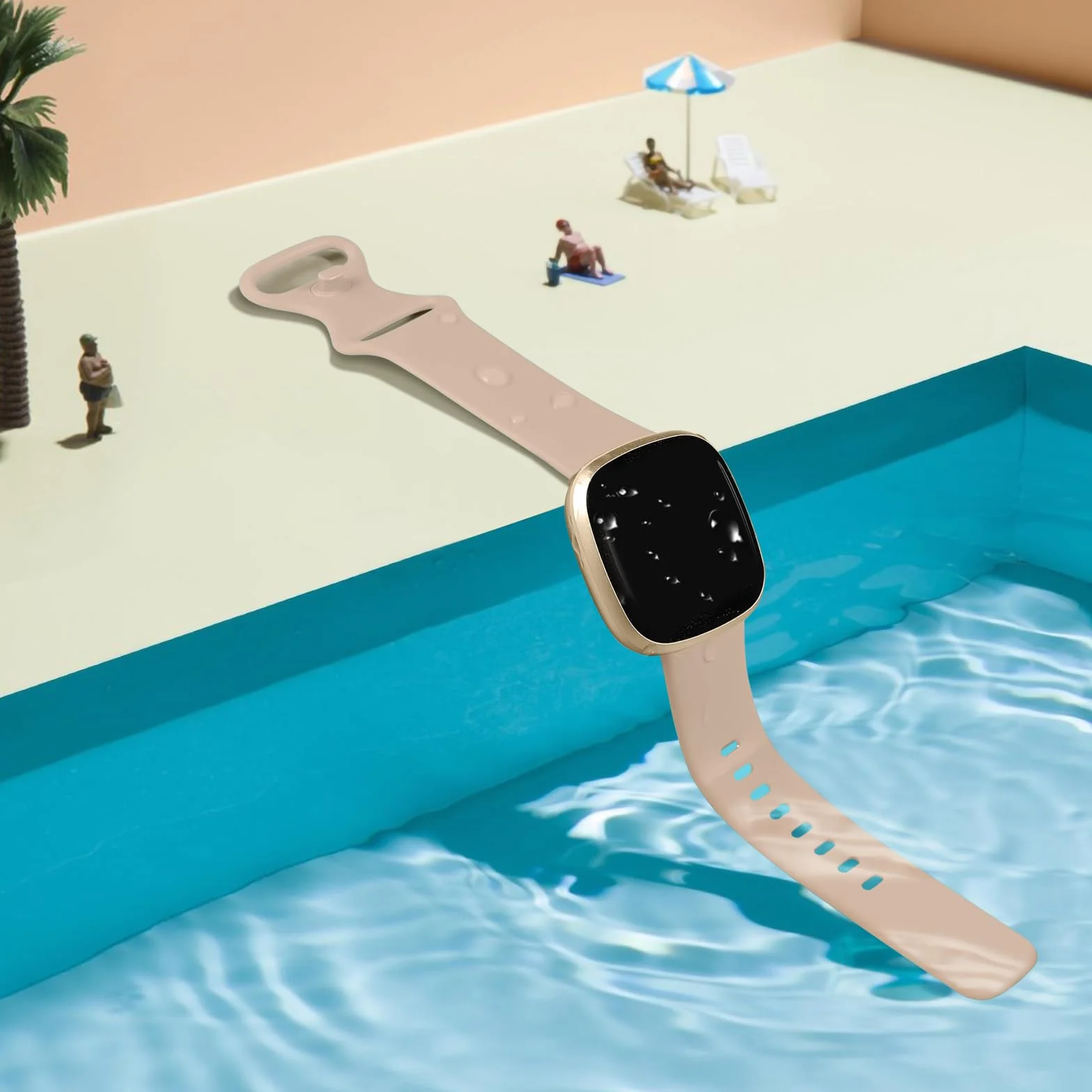 Charlam Correa Fitbit Versa 3/Versa 4/Sense/Sense 2, Correas Deportivas Suave de Repuesto
