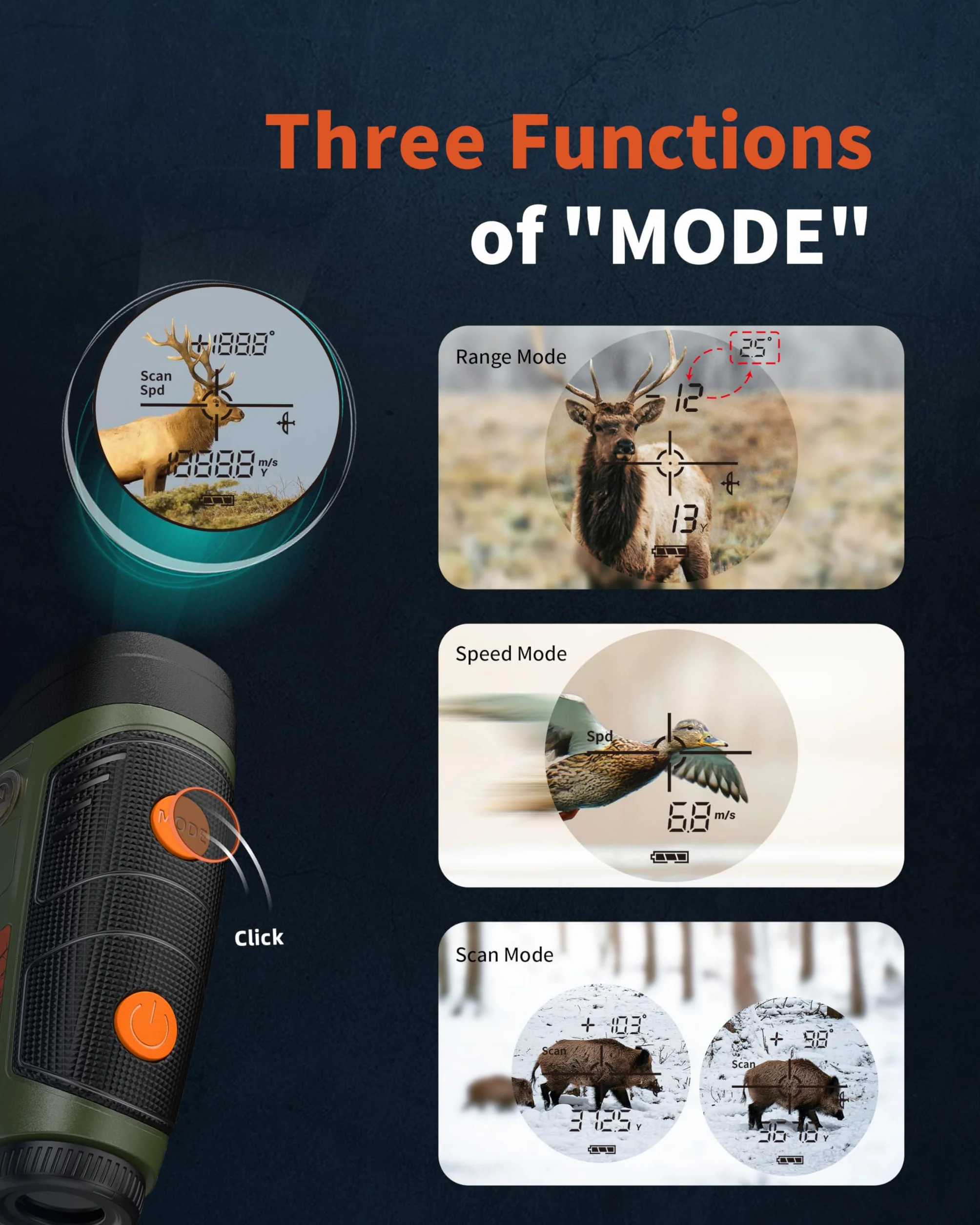 AOFAR Hunting Range Finder 1000 Yard z Kątem i Odległością Poziomą, Dalmierz do Łucznictwa, Wodoodporny