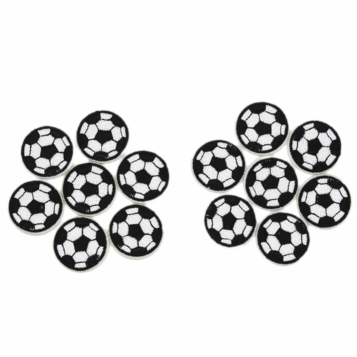 ABOOFAN 10piezas Parches Bordados de Fútbol con Pegamento Trasero para Coser o Planchar Aplicaciones Pequeñas para Ropa Mochilas Jeans Sombreros y Proyectos DIY