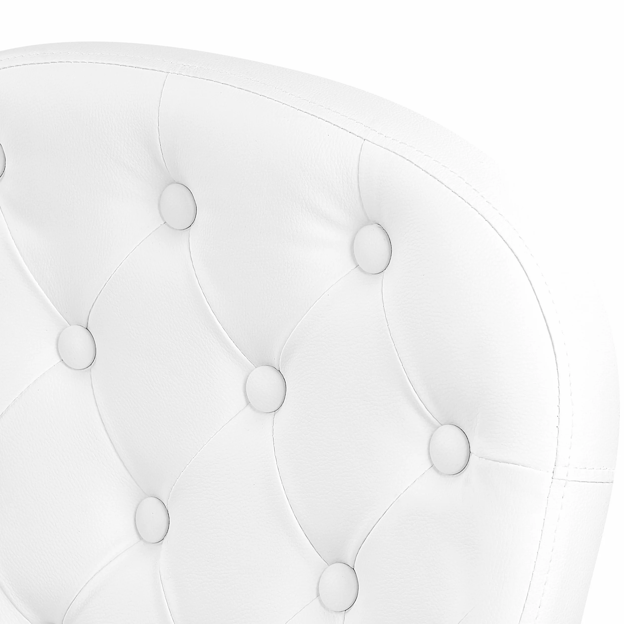 Beliani Silla de Oficina reclinable de Piel sintética Blanco Plateado Negro Giratorio Princess
